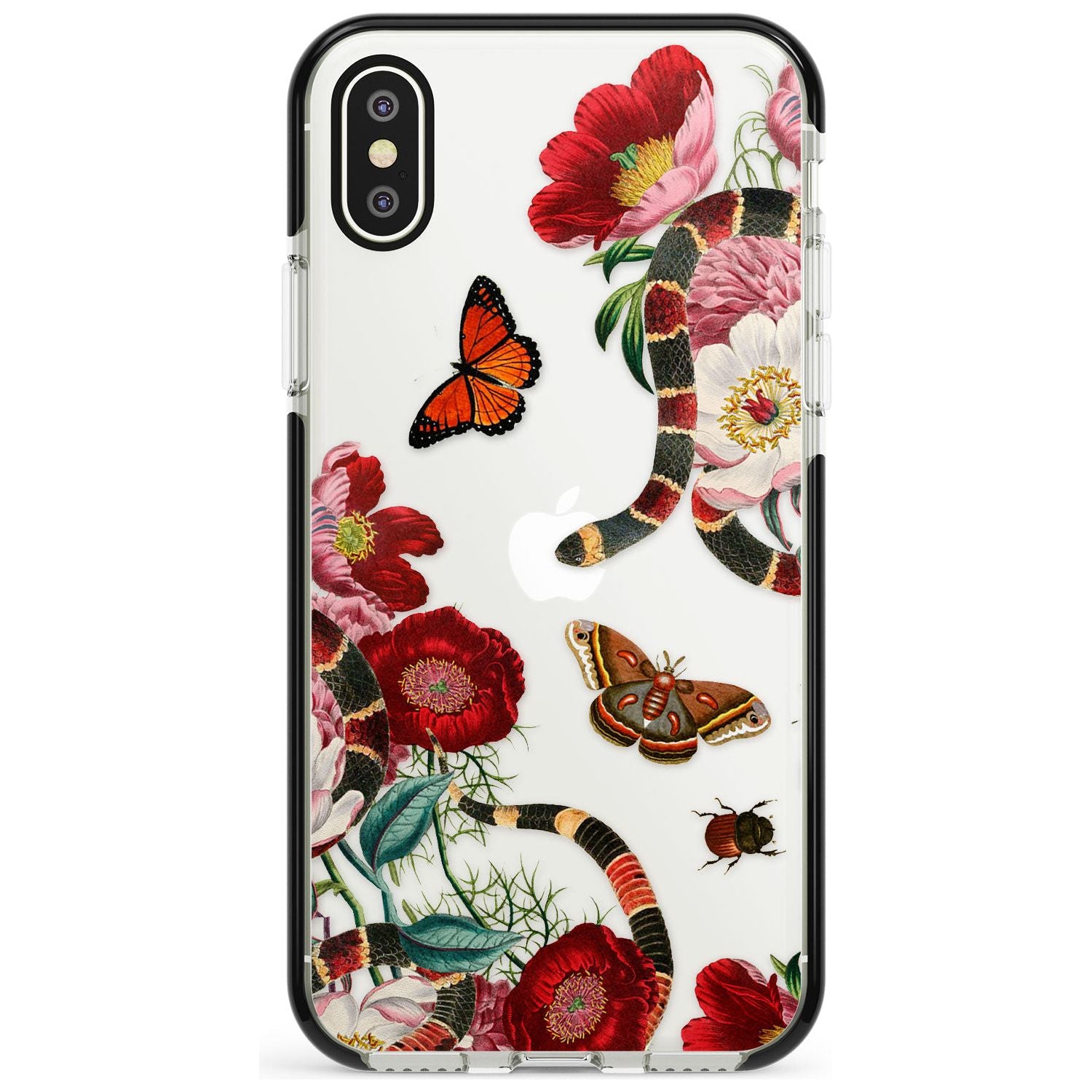 Botanical Snake Pink Fade Impact Phone Case for iPhone X XS Max XR