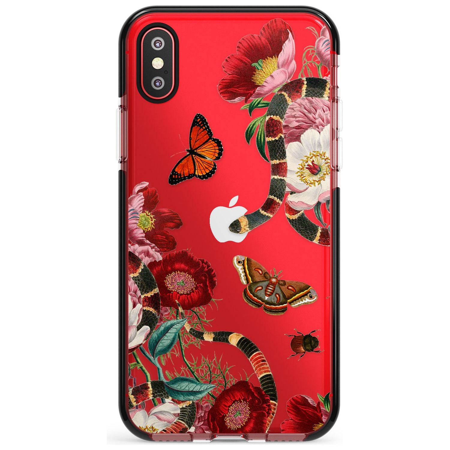 Botanical Snake Pink Fade Impact Phone Case for iPhone X XS Max XR