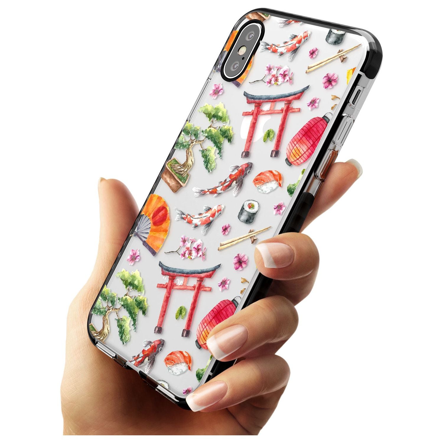 Mixed Japanese Watercolour Pattern iPhone Case Phone Case - Case Warehouse