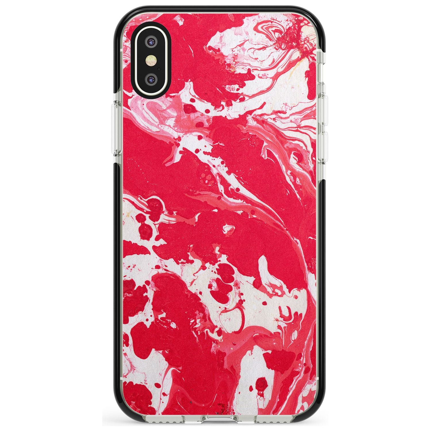 Red & White - Marbled Paper iPhone Case Phone Case - Case Warehouse
