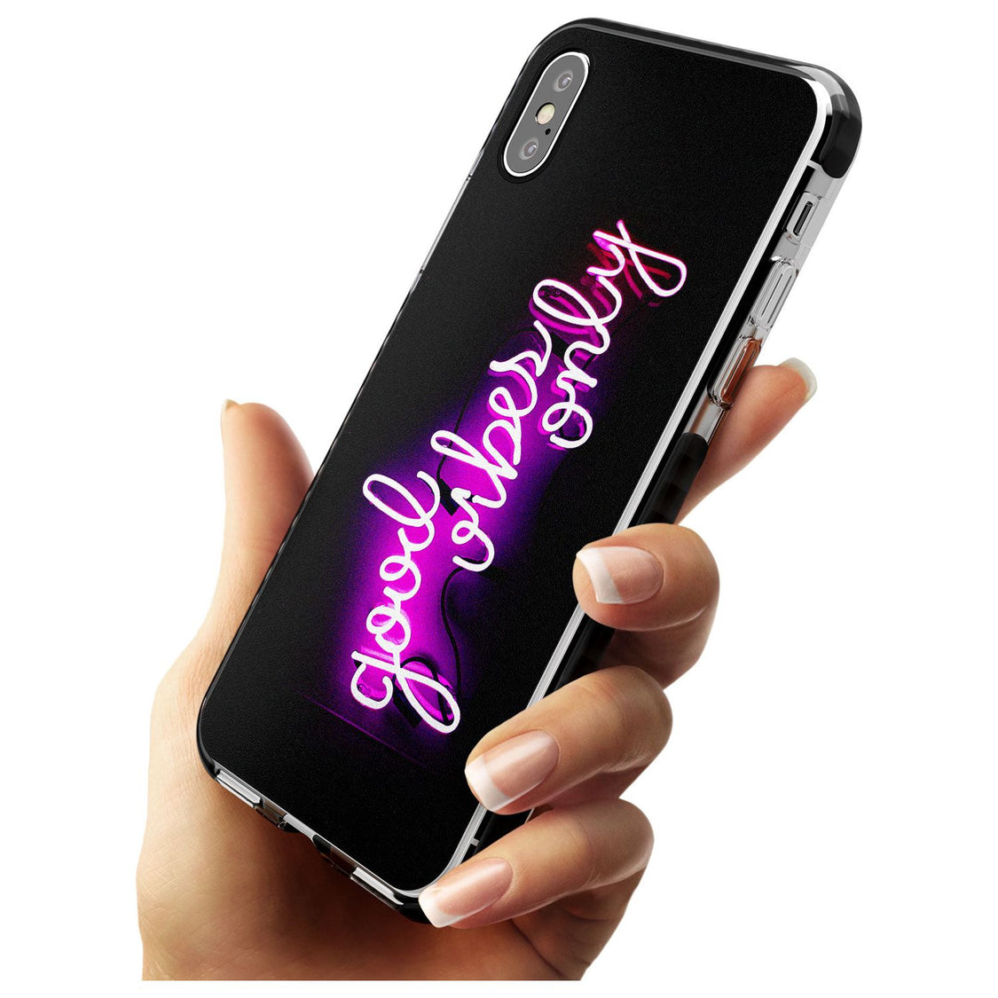 Good Vibes Only Pink Neon iPhone Case Phone Case - Case Warehouse