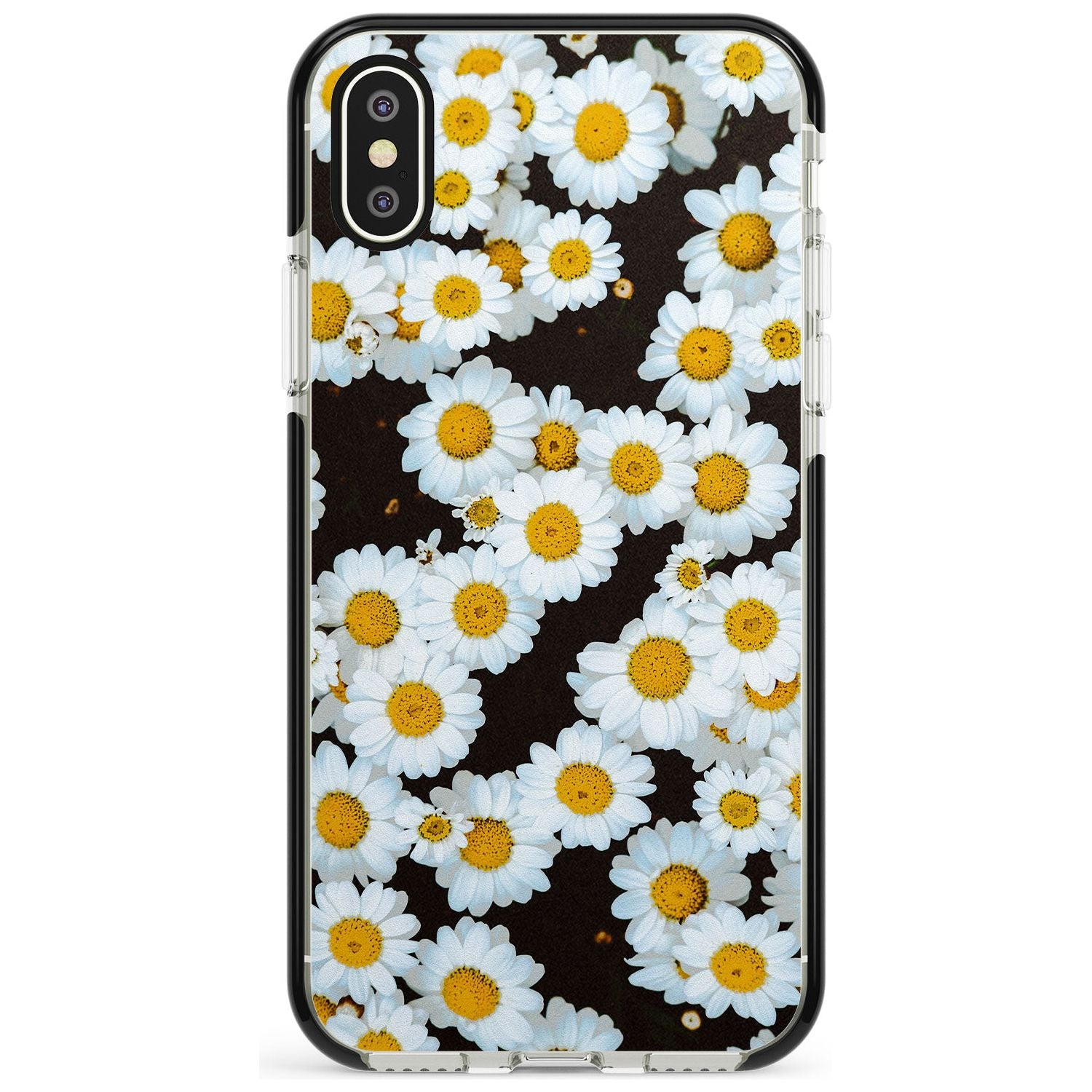 Daisies - Real Floral Photographs iPhone Case Black Impact Phone Case - Case Warehouse