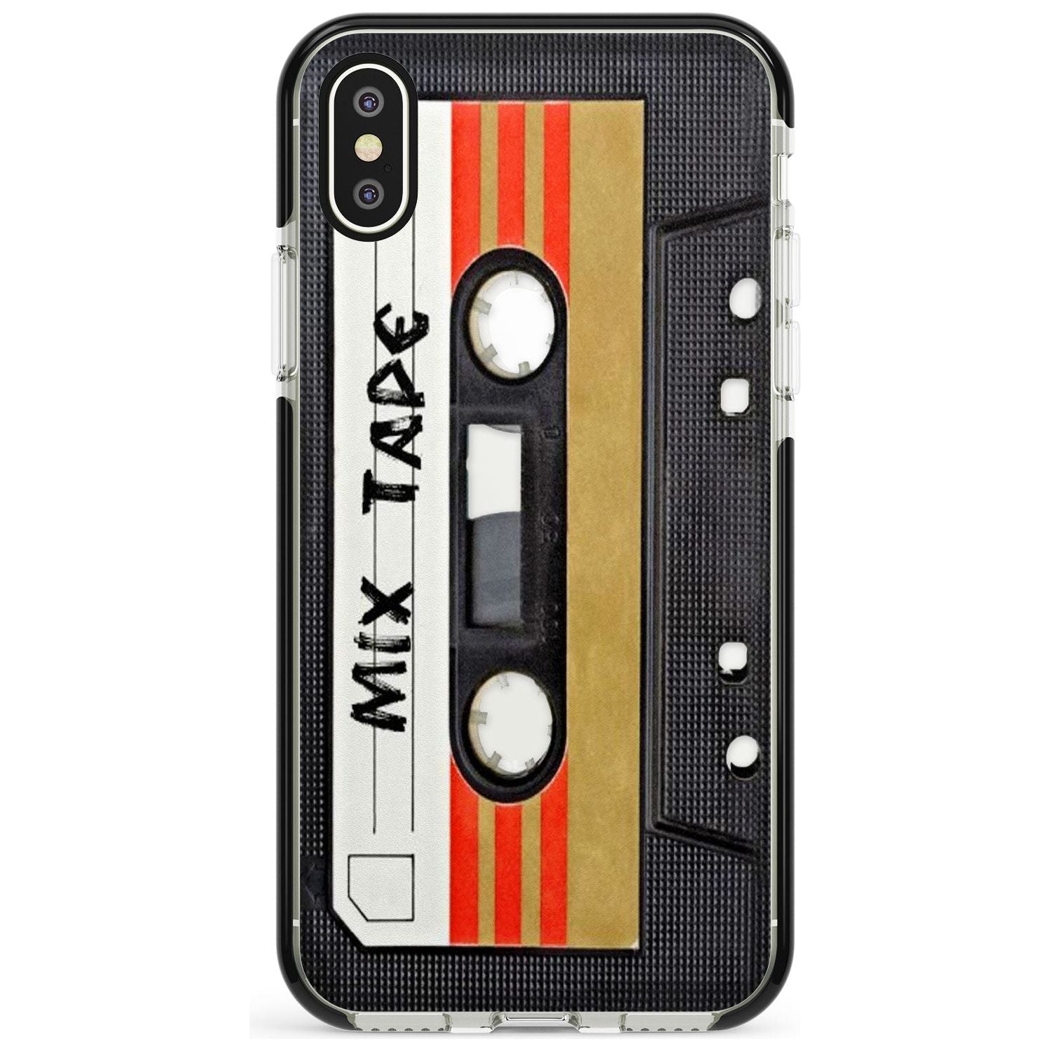 Retro Mix Tape iPhone Case Black Impact Phone Case - Case Warehouse