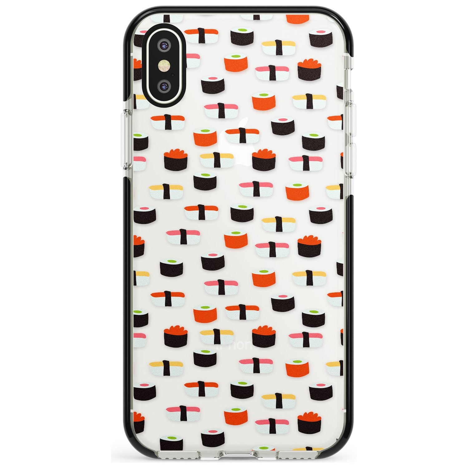 Minimalist Sushi Pattern iPhone Case Black Impact Phone Case - Case Warehouse