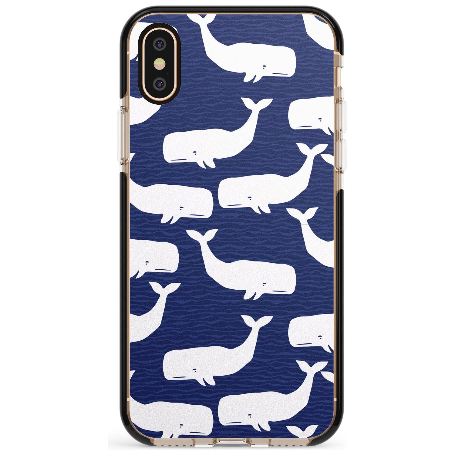 Cute Whales Pink Fade Impact Phone Case for iPhone X XS Max XR