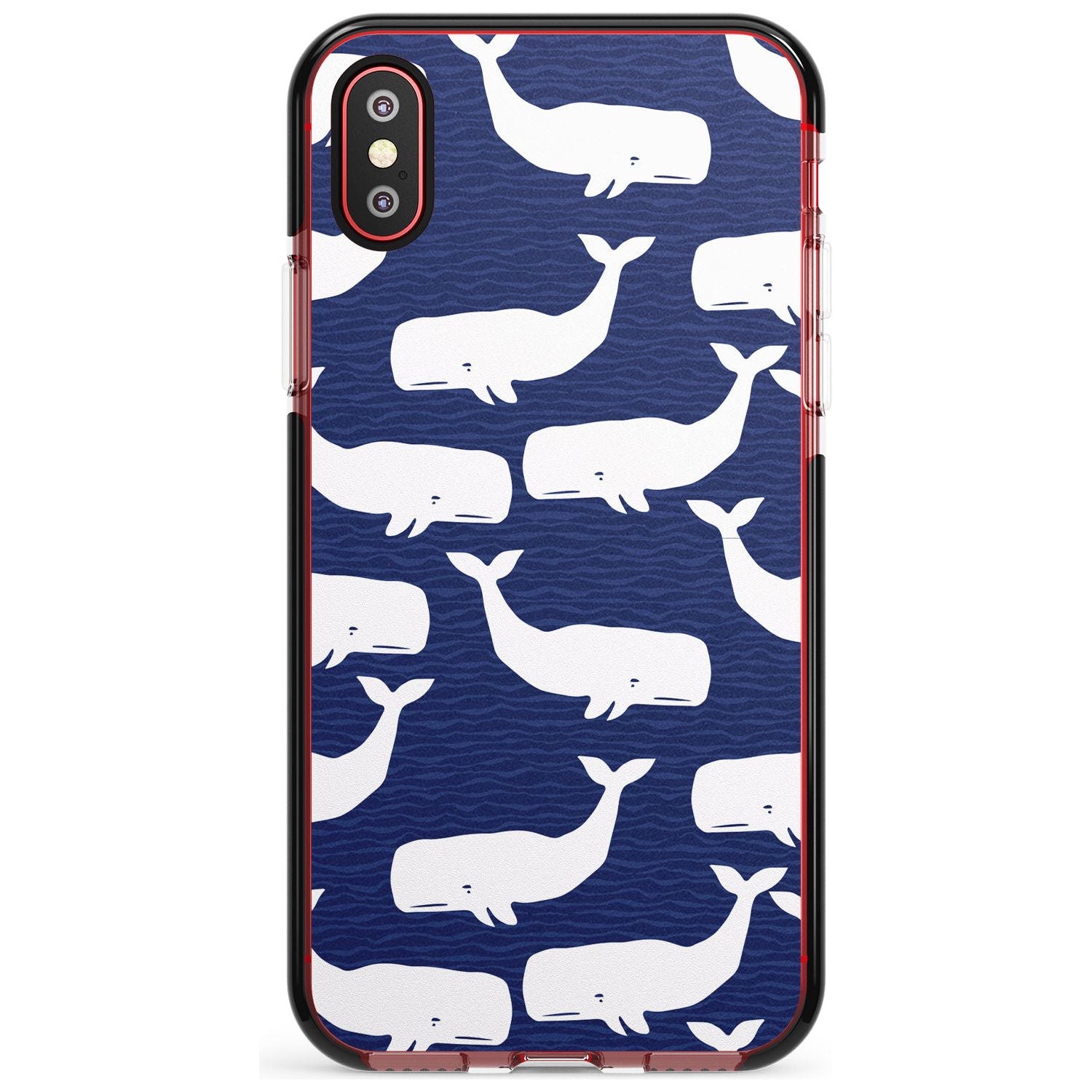 Cute Whales Pink Fade Impact Phone Case for iPhone X XS Max XR