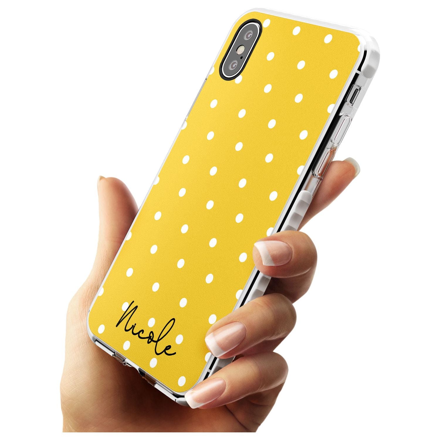 Custom Yellow Polka Dot iPhone Case Custom Phone Case - Case Warehouse