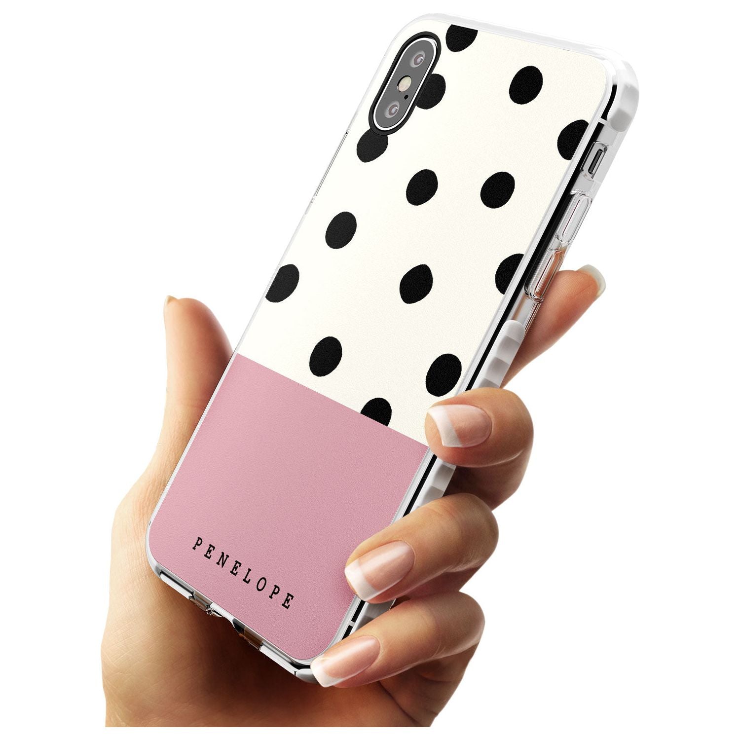 Pink Border Polka Dot iPhone Case Custom Phone Case - Case Warehouse