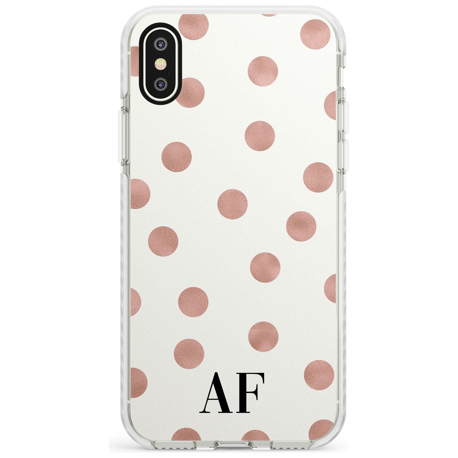 Initials & Dots iPhone Case Impact Case Custom Phone Case - Case Warehouse