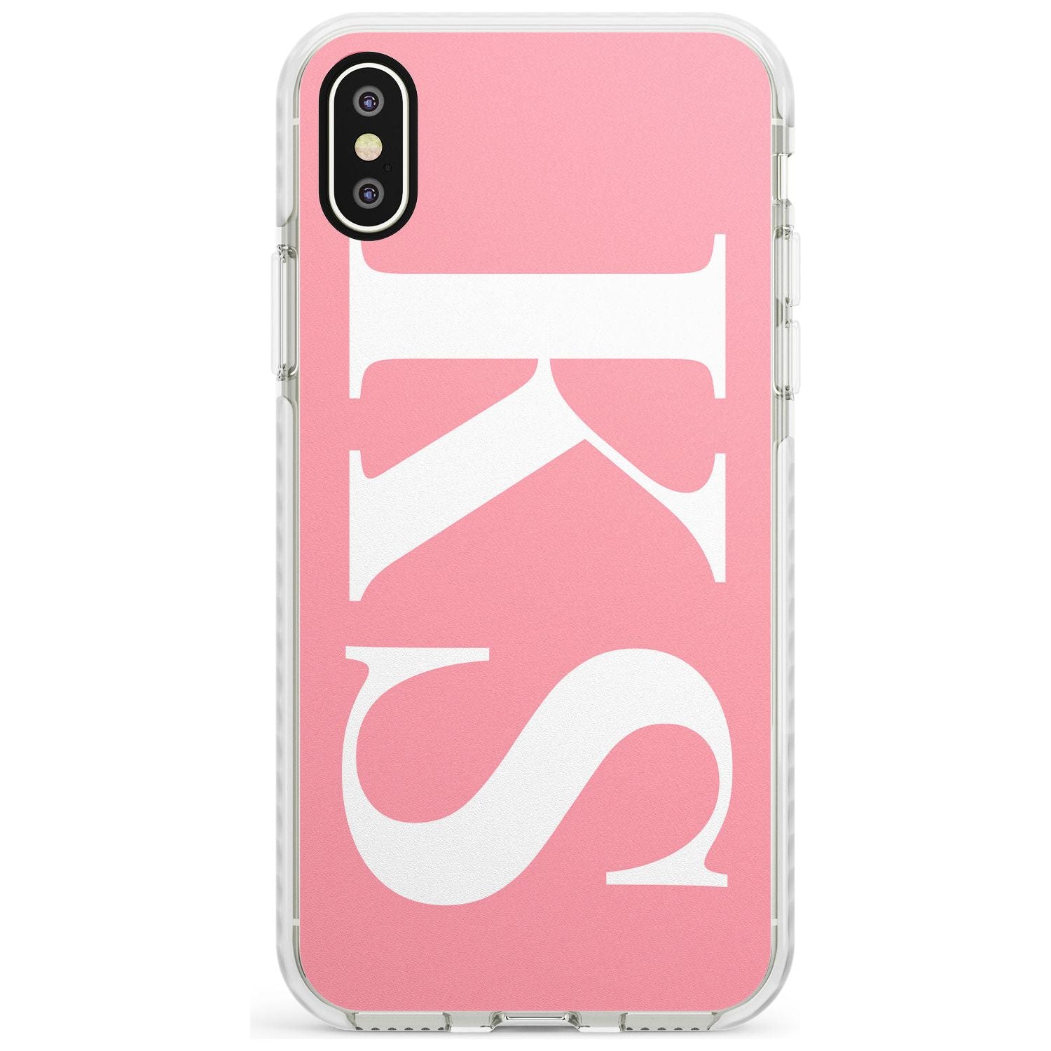 White & Pink Personalised Letters iPhone Case Impact Case Custom Phone Case - Case Warehouse