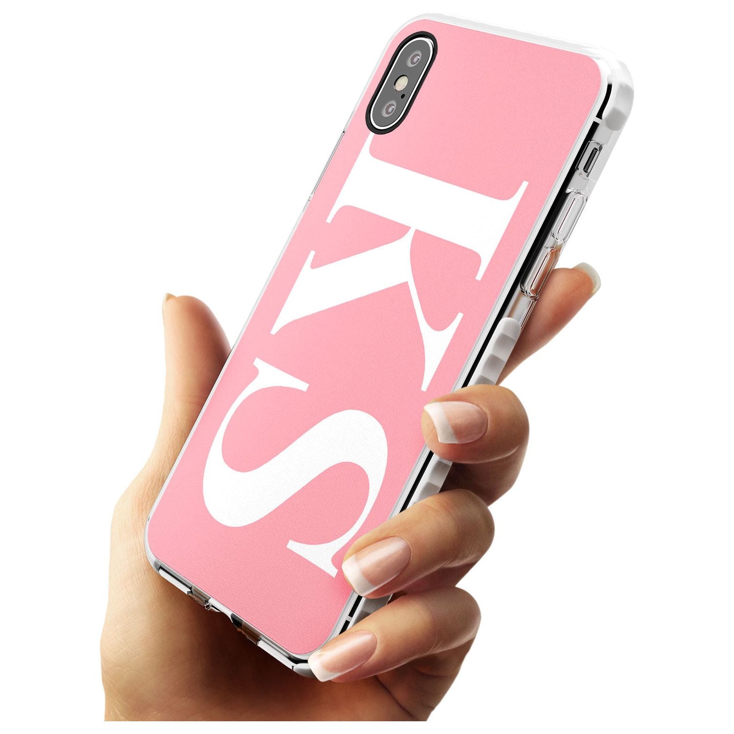 White & Pink Personalised Letters iPhone Case Custom Phone Case - Case Warehouse