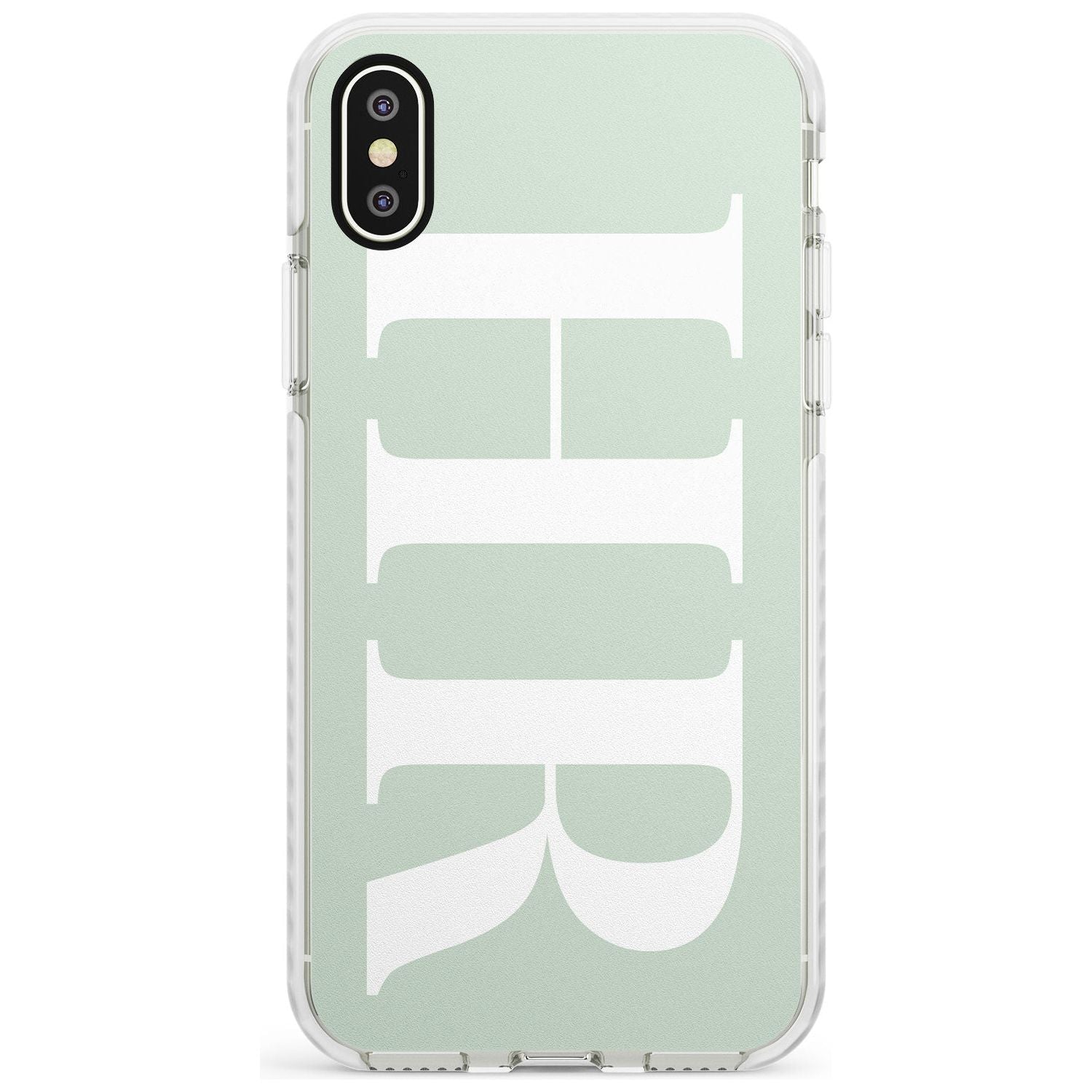 White & Seafoam Green Personalised iPhone Case Impact Case Custom Phone Case - Case Warehouse