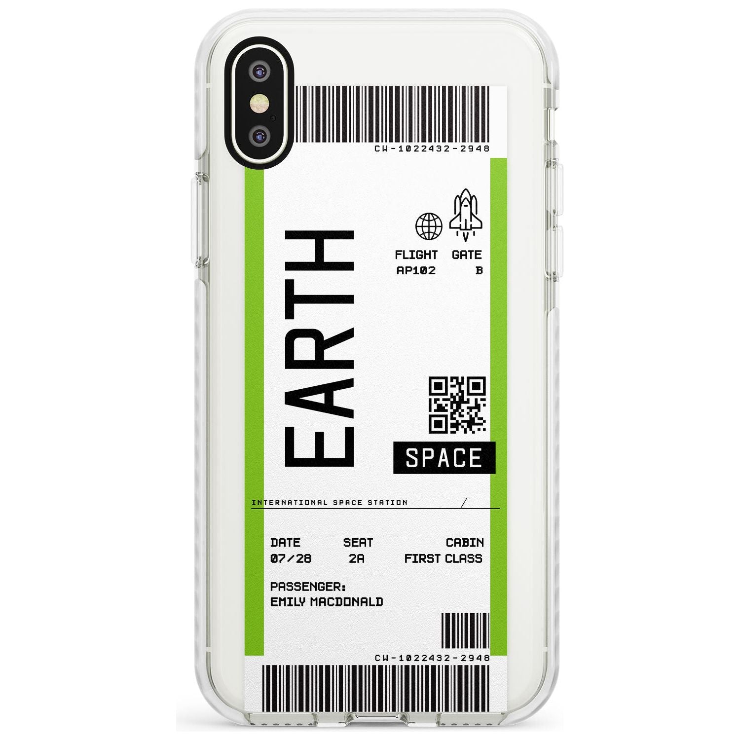Earth Custom Space Travel Ticket iPhone Case Impact Case Custom Phone Case - Case Warehouse