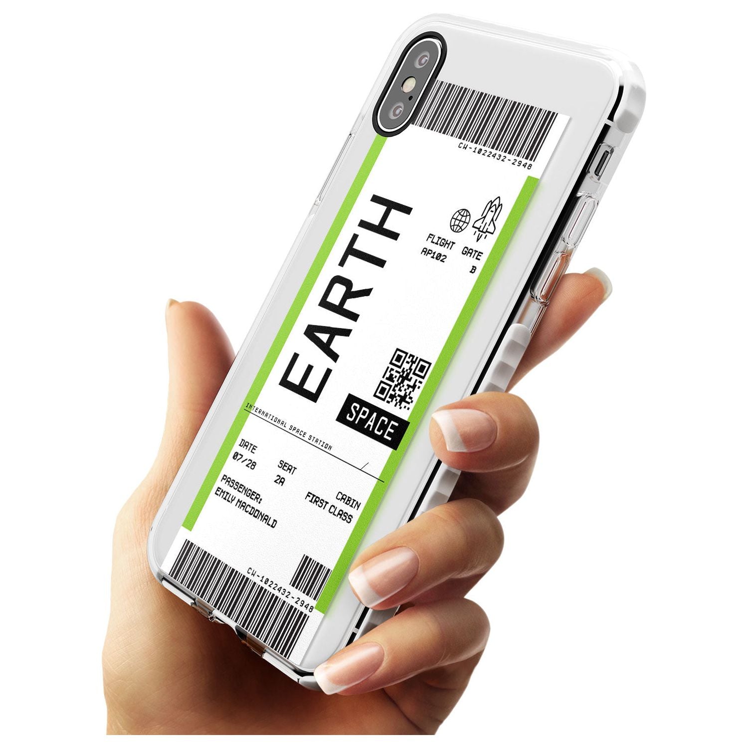 Earth Custom Space Travel Ticket iPhone Case Custom Phone Case - Case Warehouse