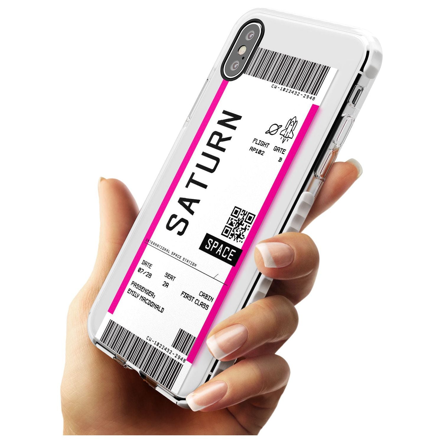Saturn Custom Space Travel Ticket iPhone Case Custom Phone Case - Case Warehouse