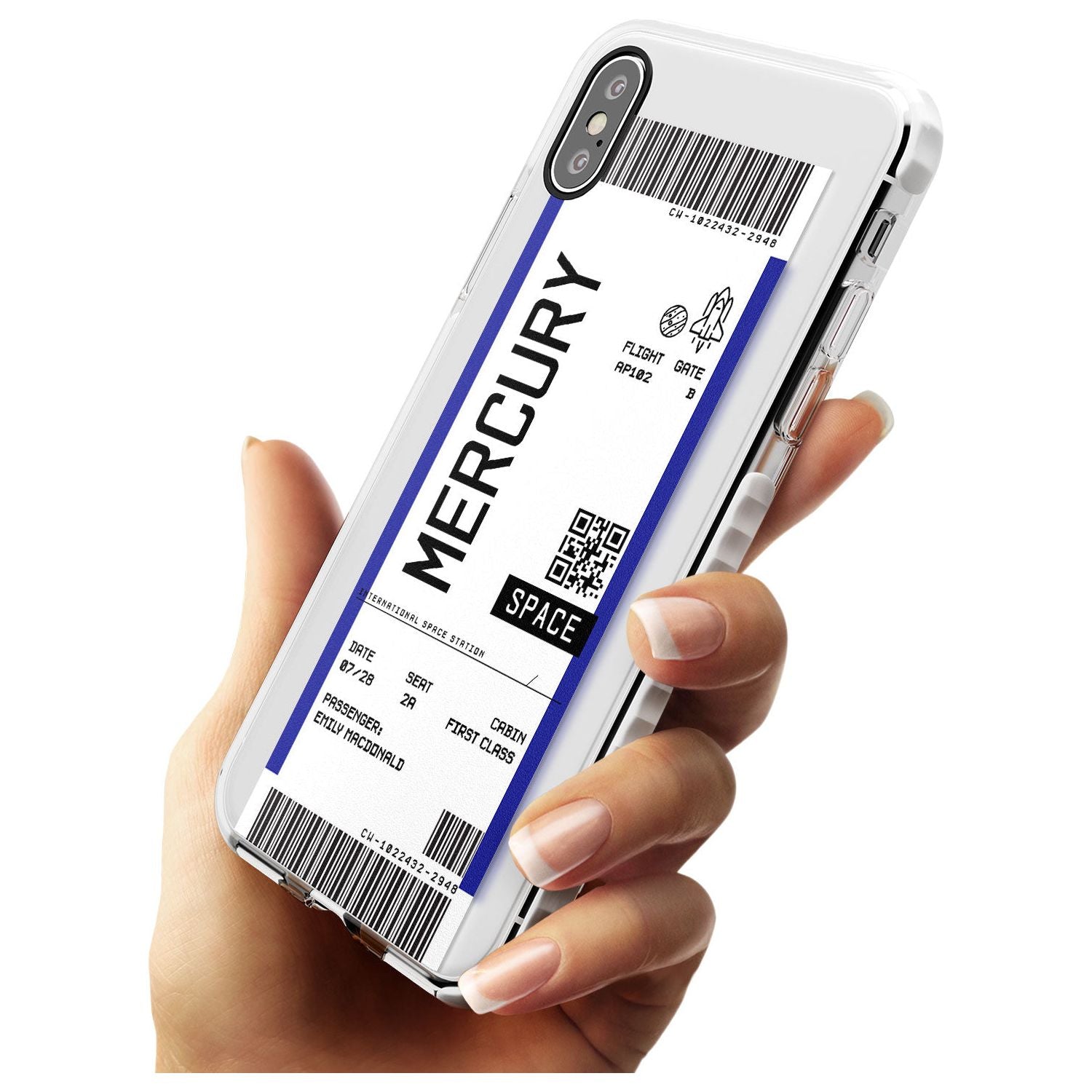 Mercury Custom Space Travel Ticket iPhone Case Custom Phone Case - Case Warehouse