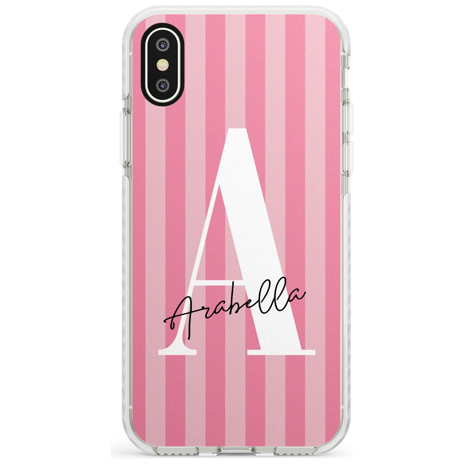 Pink on Pink Stripes iPhone Case Impact Case Custom Phone Case - Case Warehouse