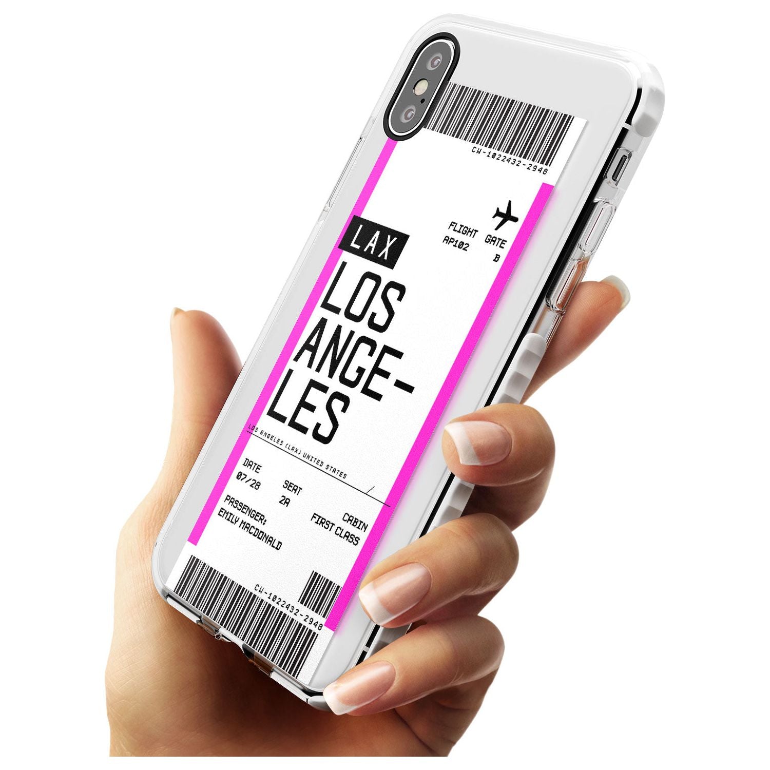 Los Angeles Boarding Pass iPhone Case Custom Phone Case - Case Warehouse