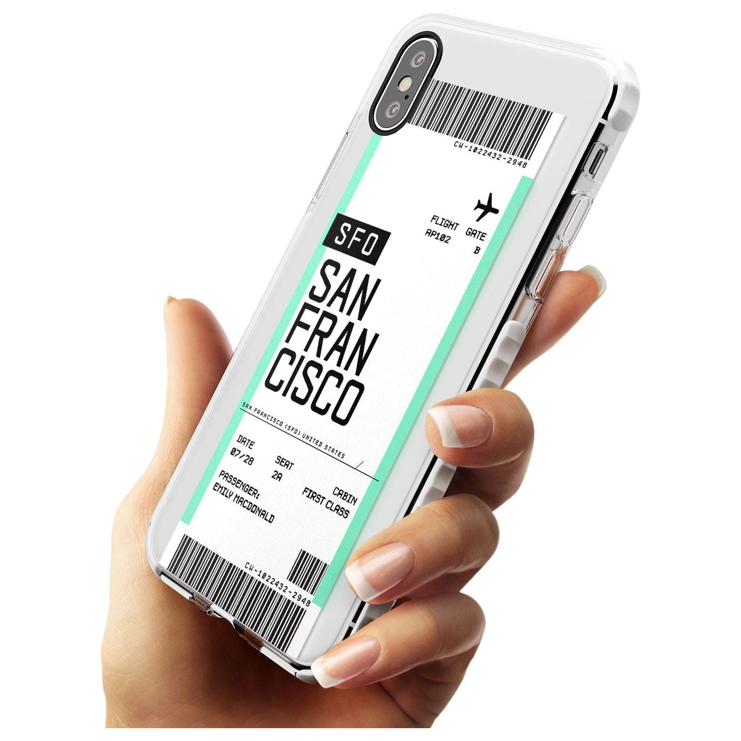 San Francisco Boarding Pass iPhone Case Custom Phone Case - Case Warehouse
