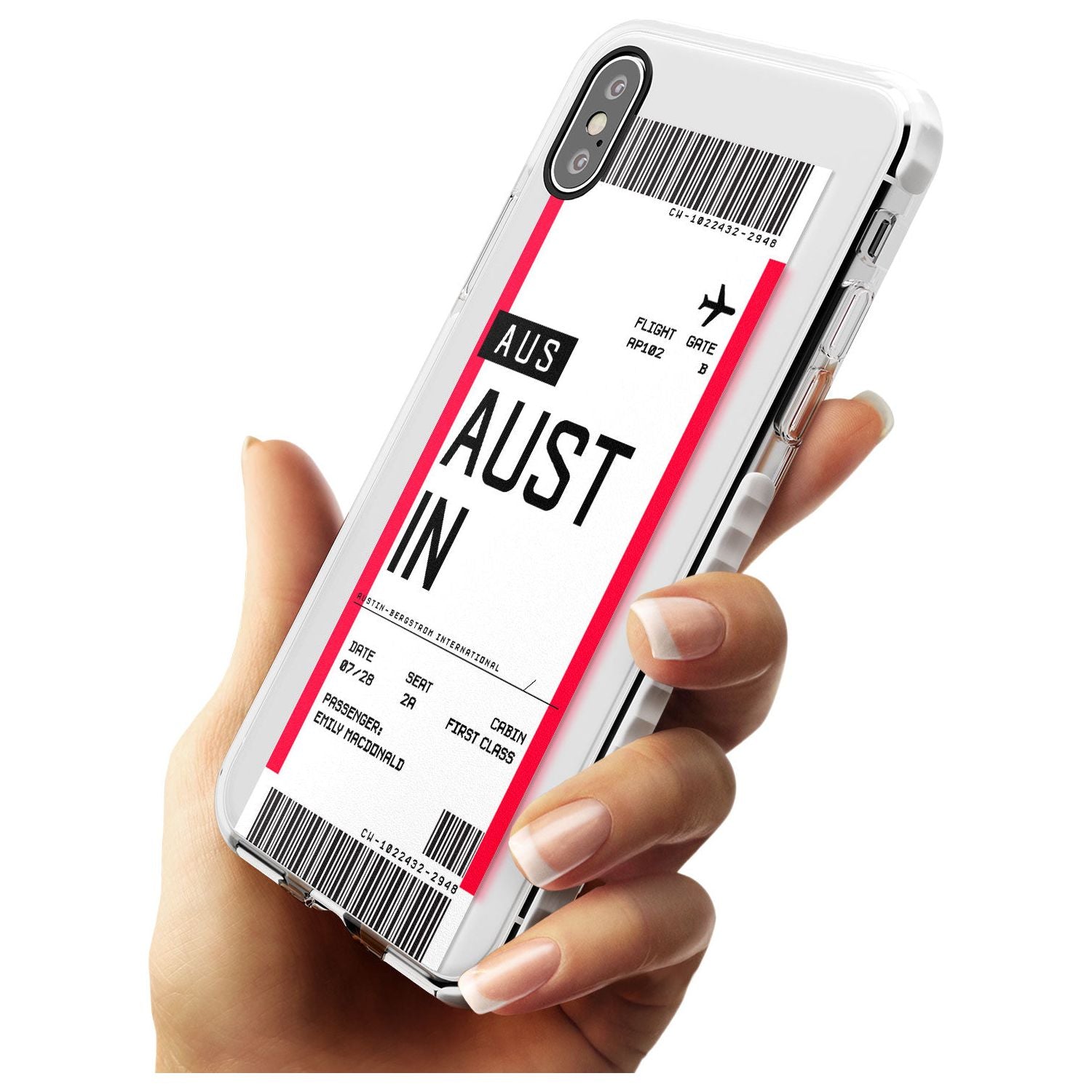 Austin Boarding Pass iPhone Case Custom Phone Case - Case Warehouse