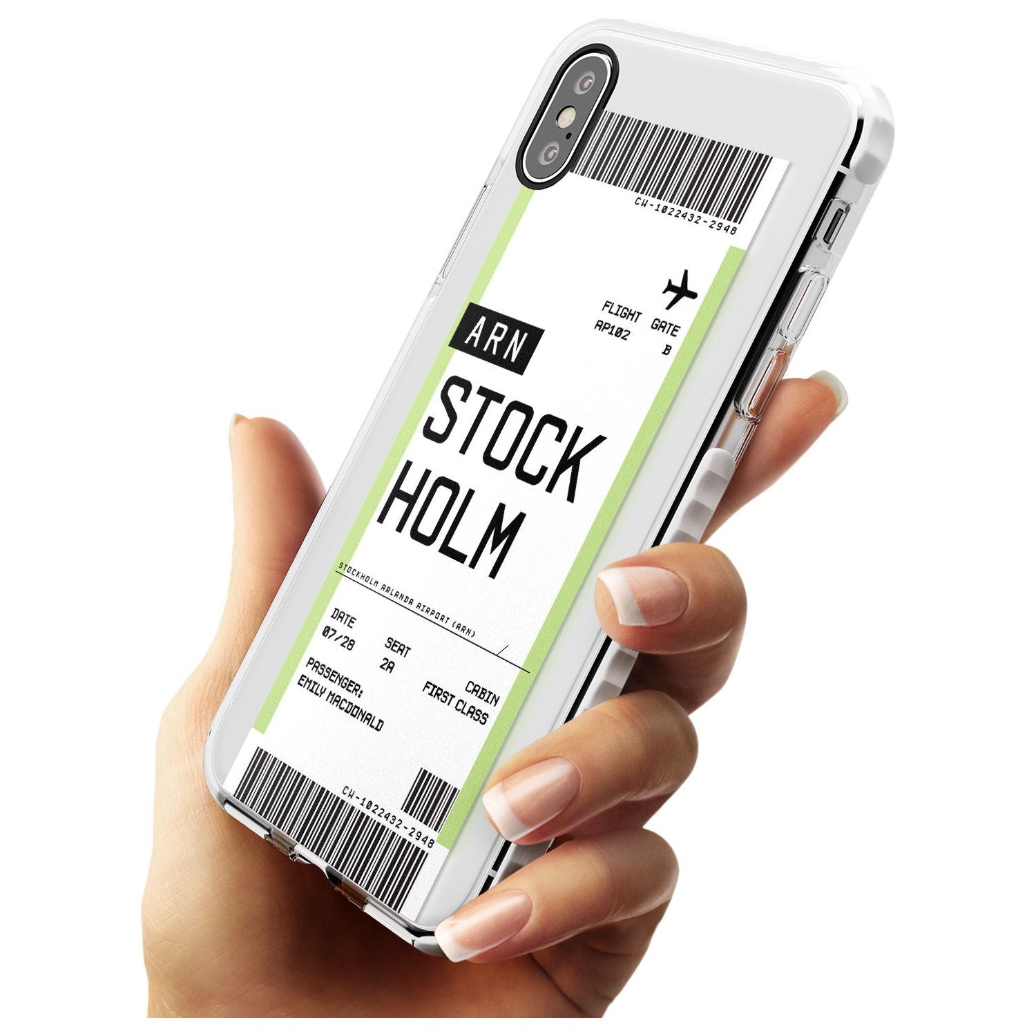 Stockholm Boarding Pass iPhone Case Custom Phone Case - Case Warehouse