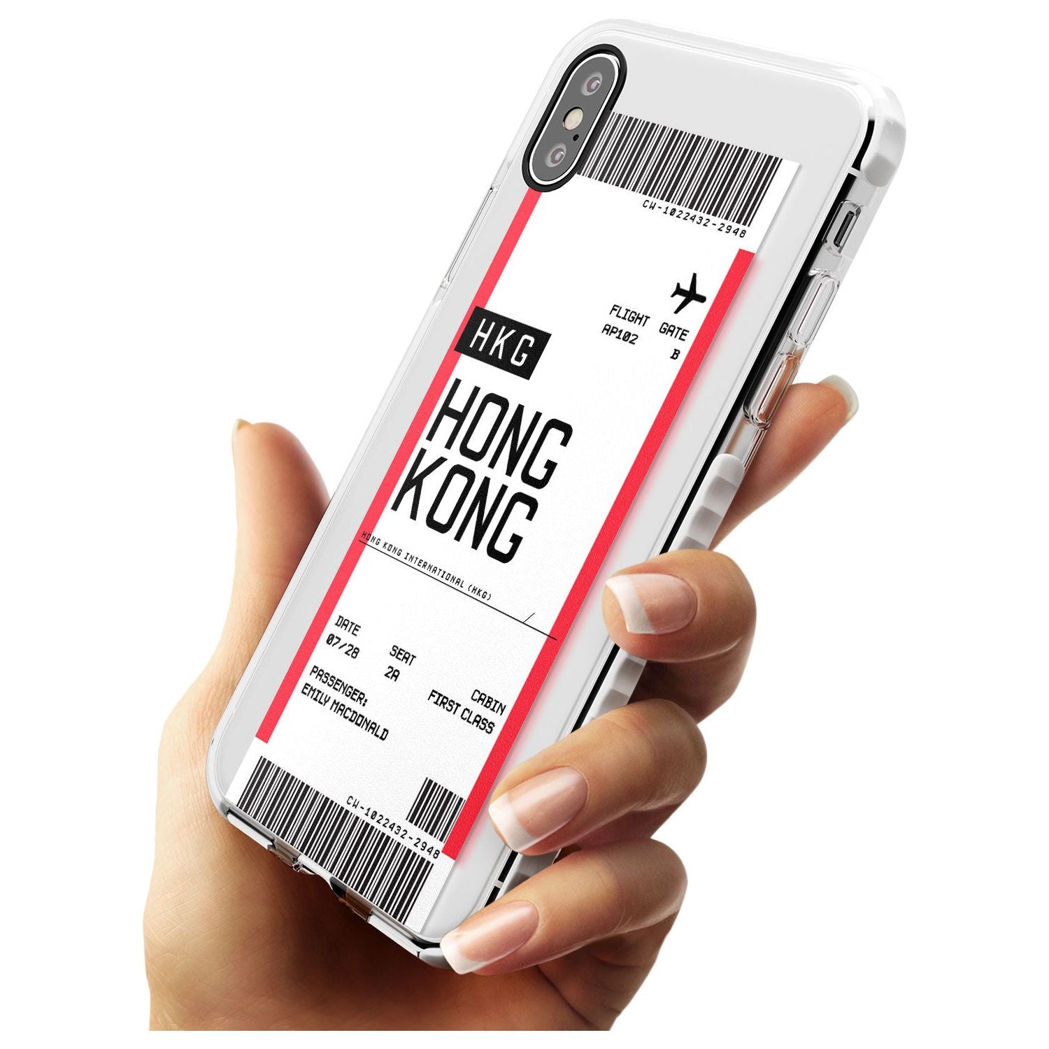 Hong Kong Boarding Pass iPhone Case Custom Phone Case - Case Warehouse