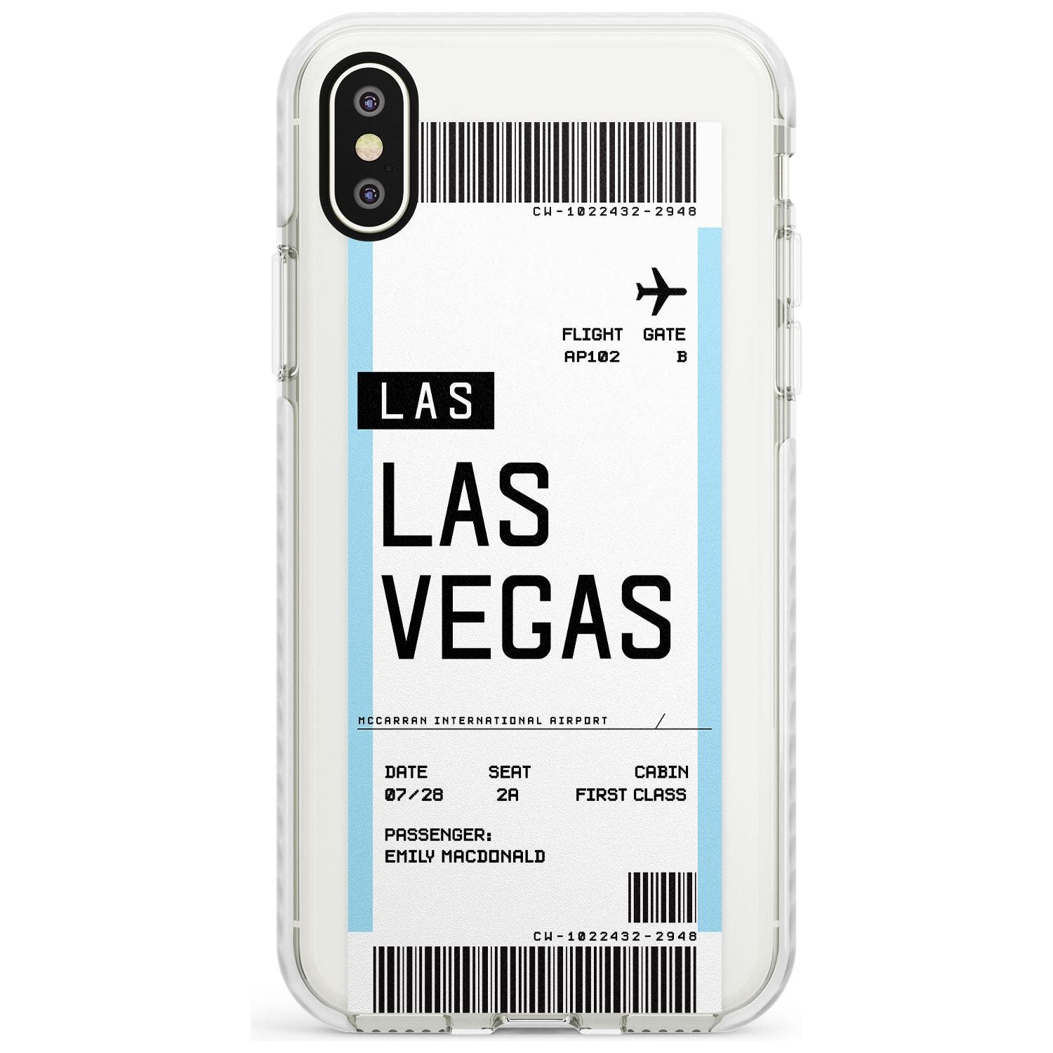 Las Vegas Boarding Pass iPhone Case Impact Case Custom Phone Case - Case Warehouse