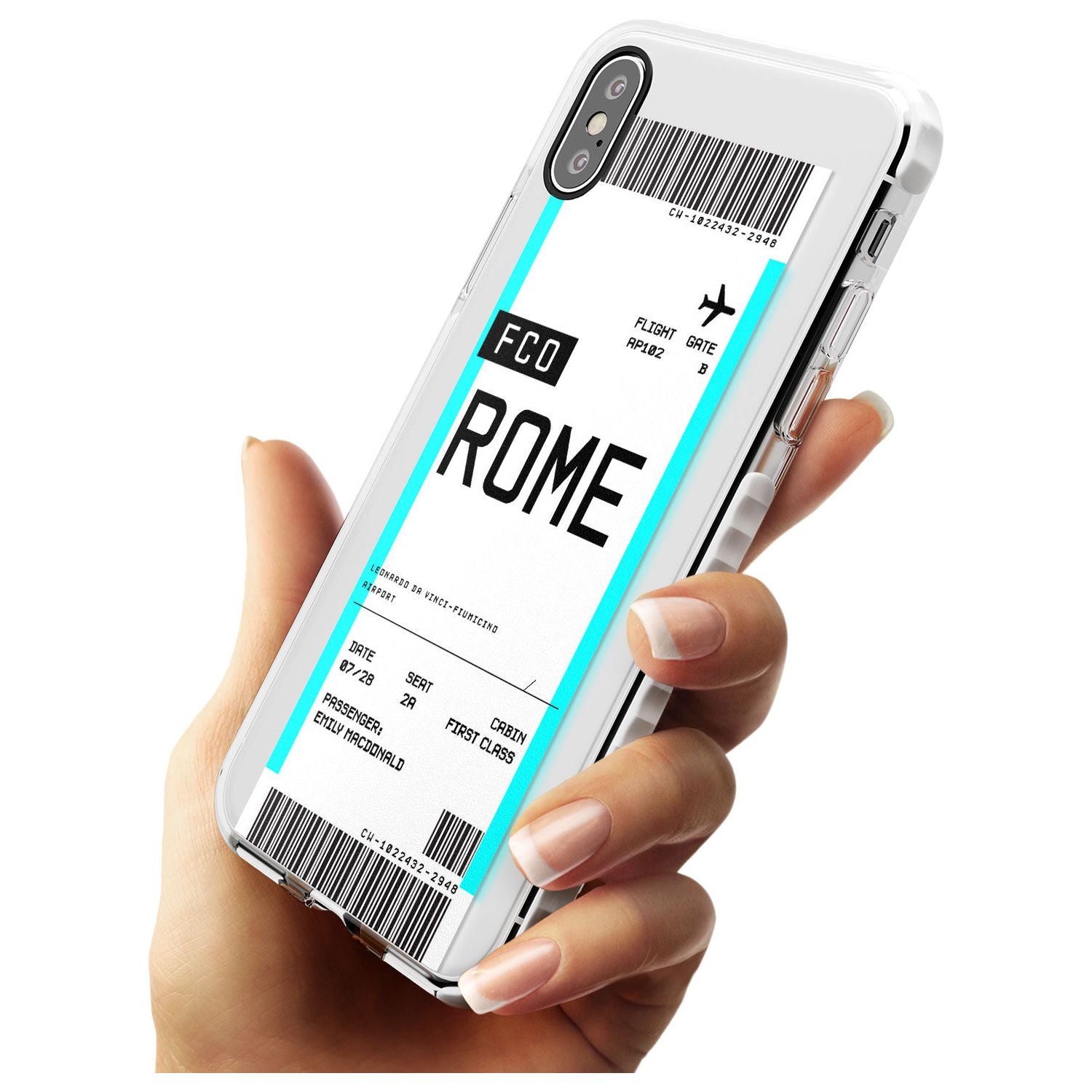 Rome Boarding Pass iPhone Case Custom Phone Case - Case Warehouse
