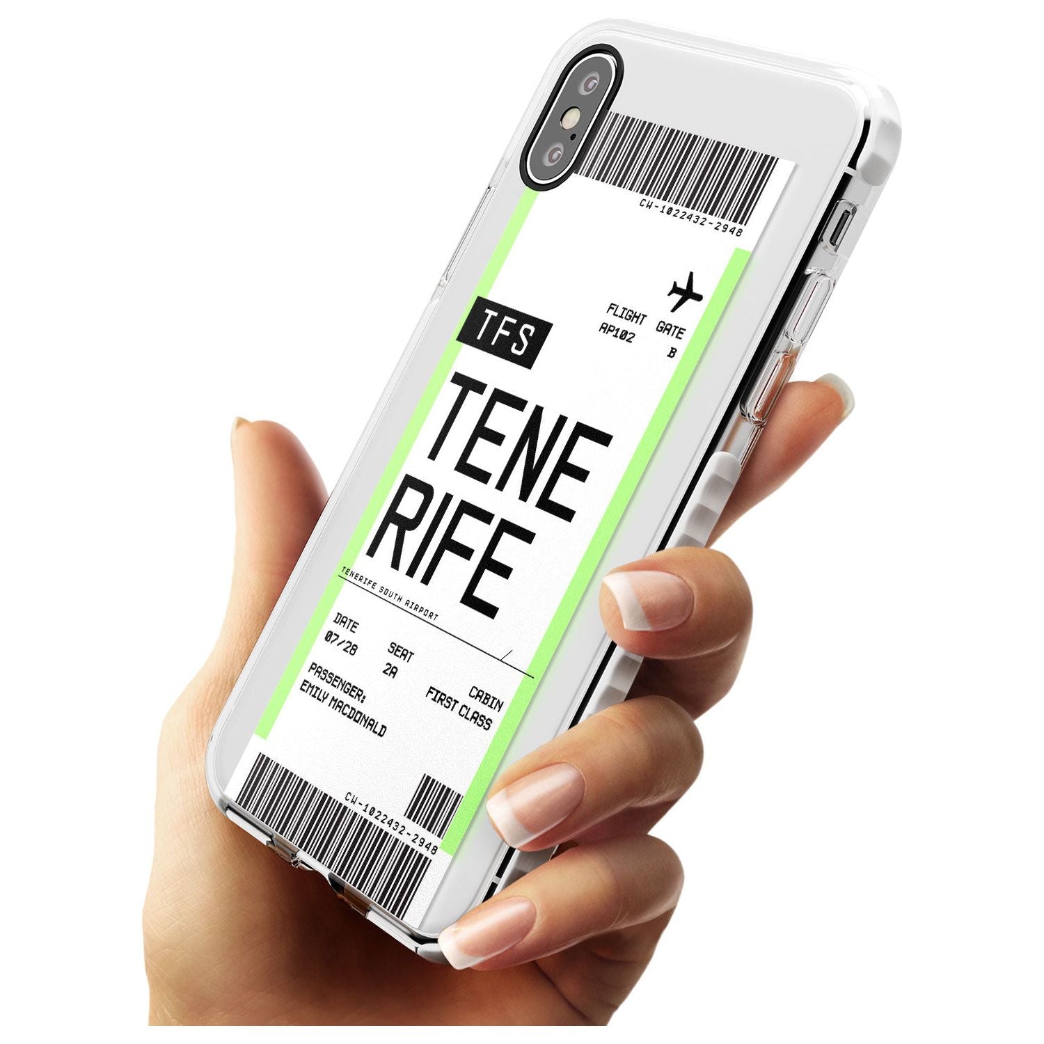 Tenerife Boarding Pass iPhone Case Custom Phone Case - Case Warehouse