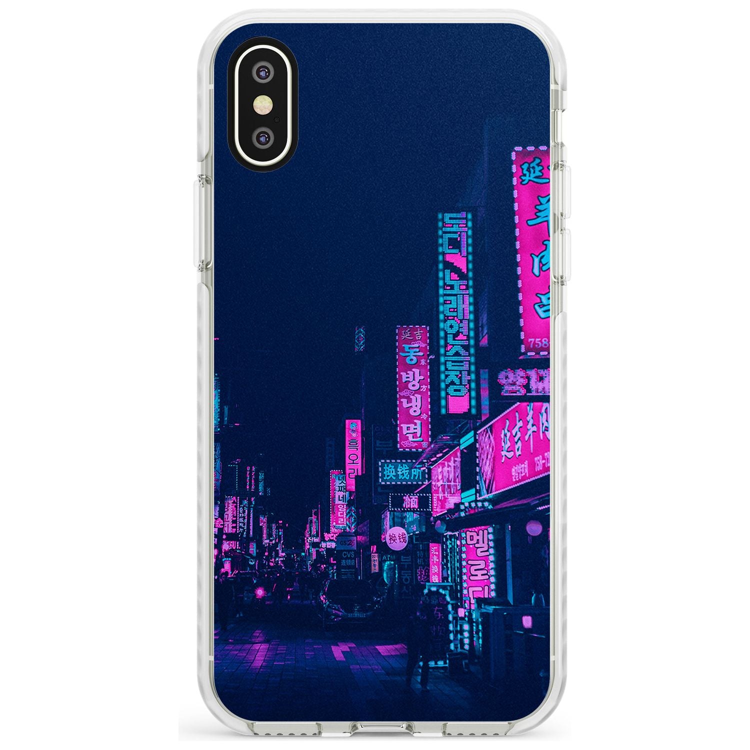 Pink & Turquoise - Neon Cities iPhone Case Impact Case Phone Case - Case Warehouse