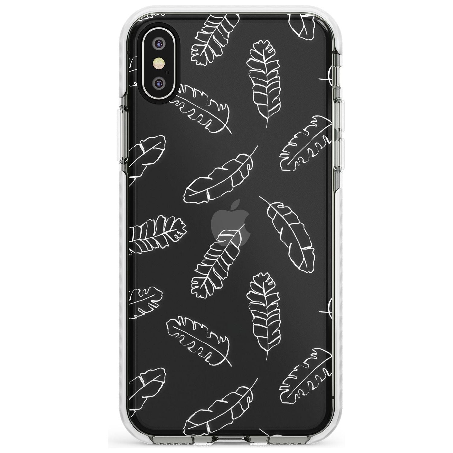 Clear Botanical Designs: Palm Leaves Slim TPU Phone Case Warehouse X XS Max XR