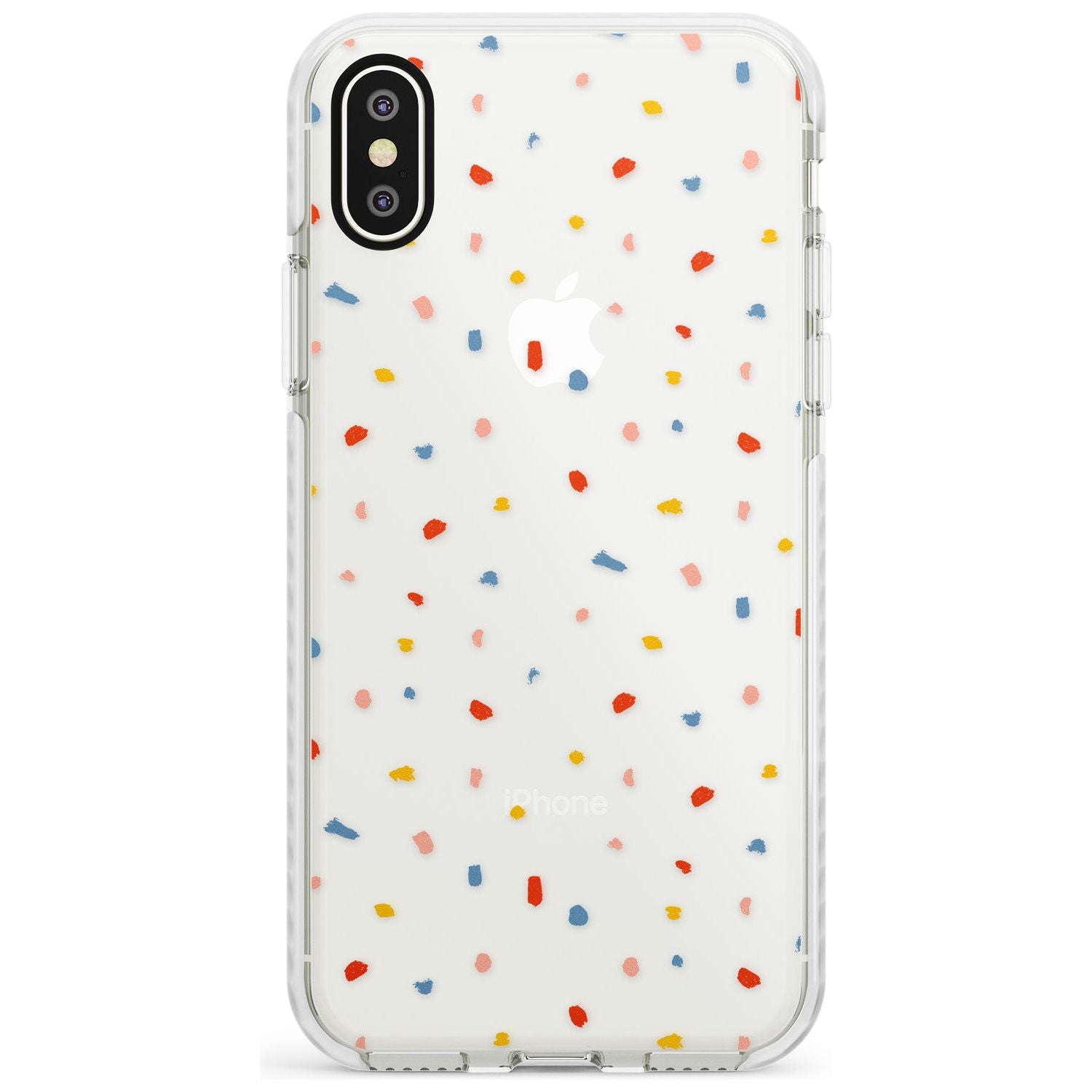 Small Confetti Print Clear iPhone Case Impact Case Phone Case - Case Warehouse