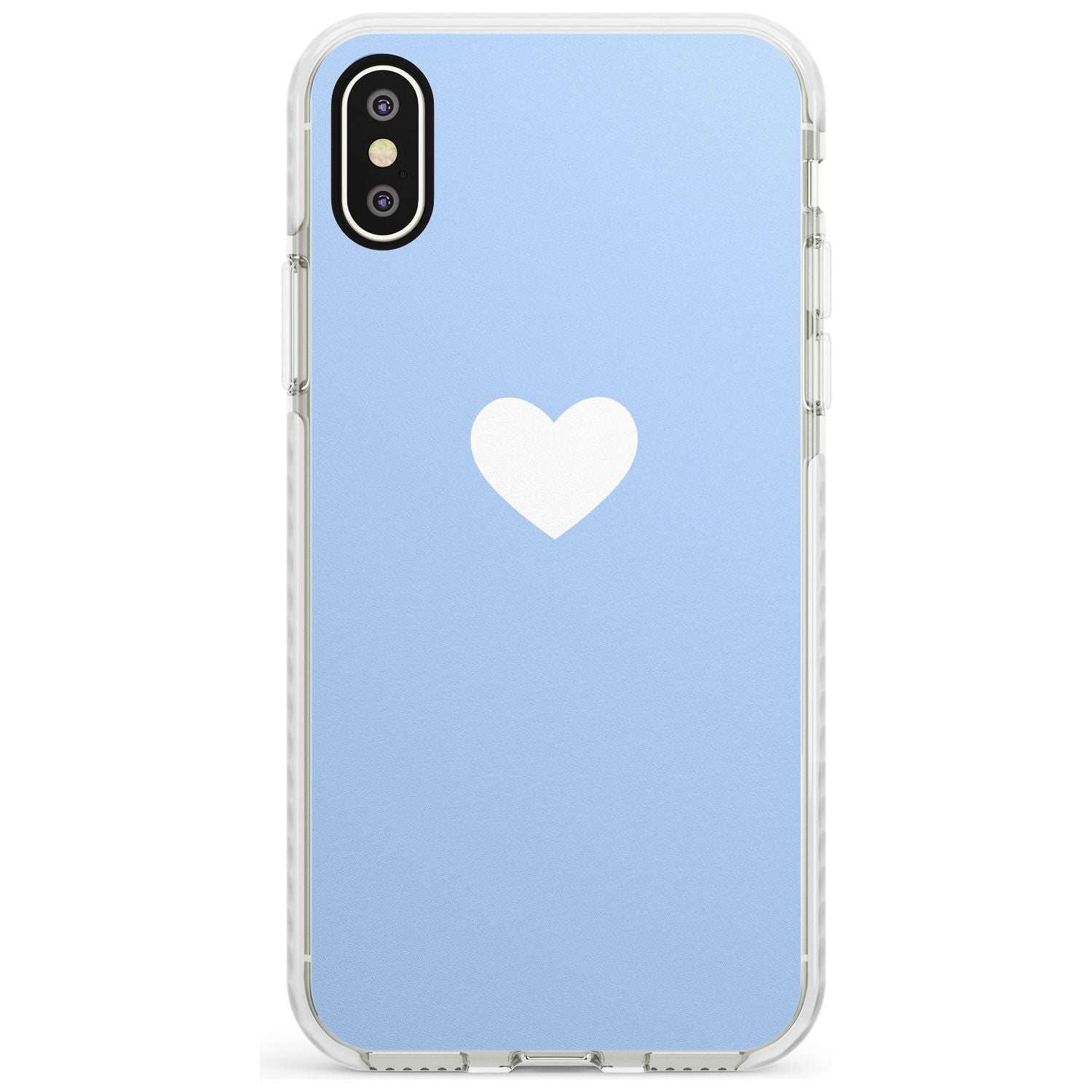 Single Heart Design: White & Baby Blue