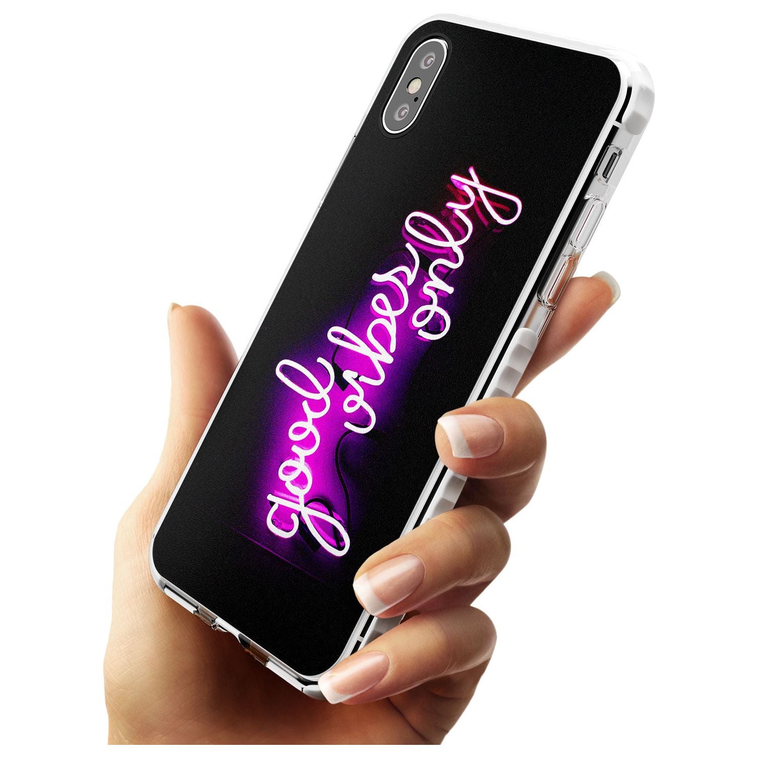 Good Vibes Only Pink Neon iPhone Case Phone Case - Case Warehouse