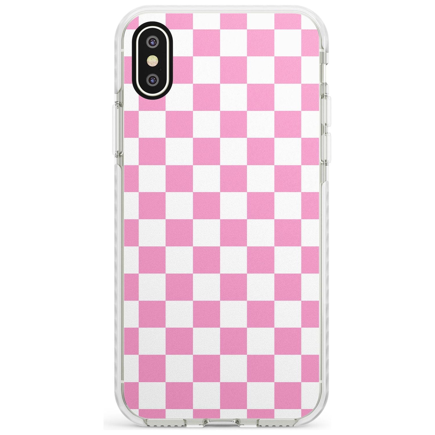 Pink Checkered iPhone Case Impact Case Phone Case - Case Warehouse