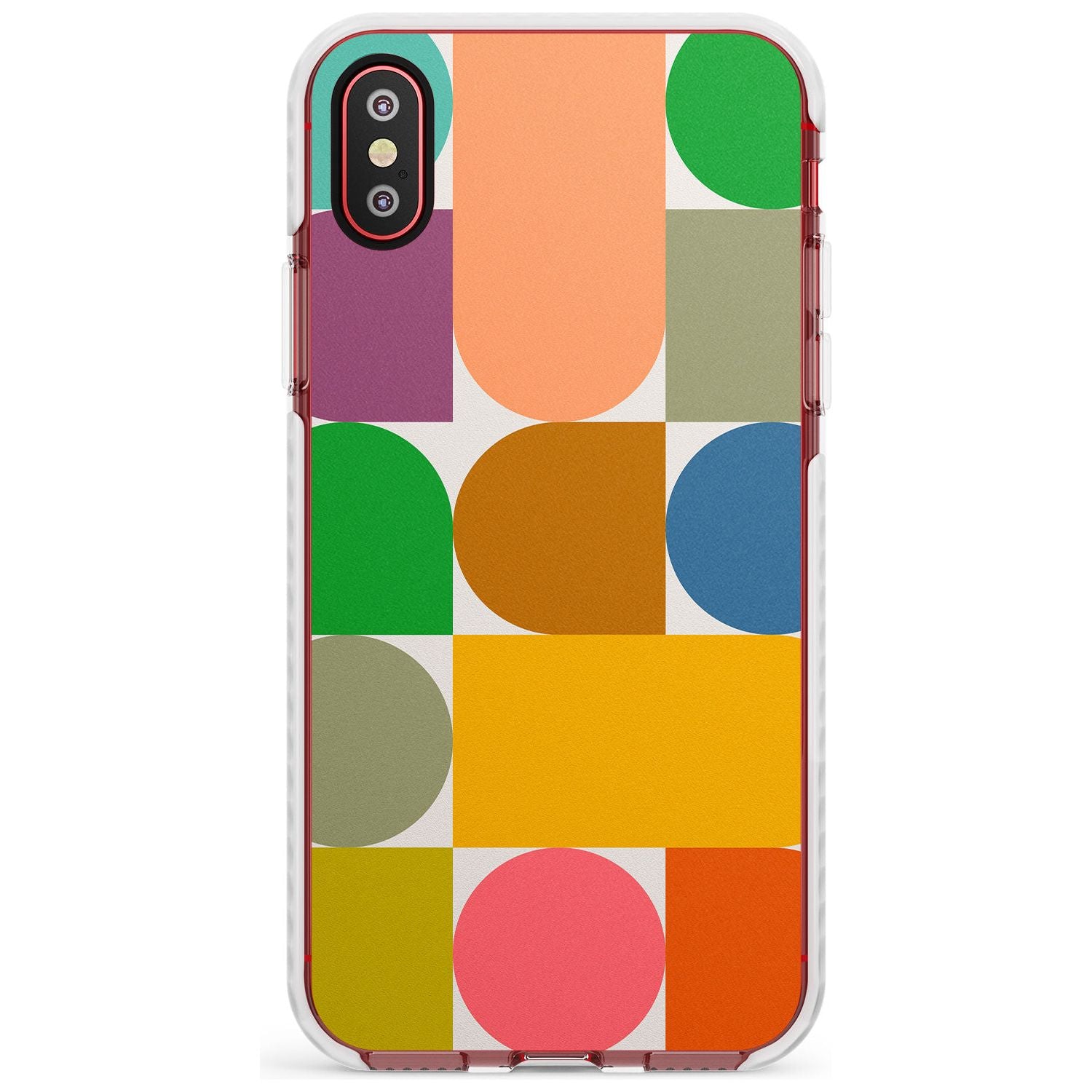 Abstract Retro Shapes: Rainbow Mix Slim TPU Phone Case Warehouse X XS Max XR
