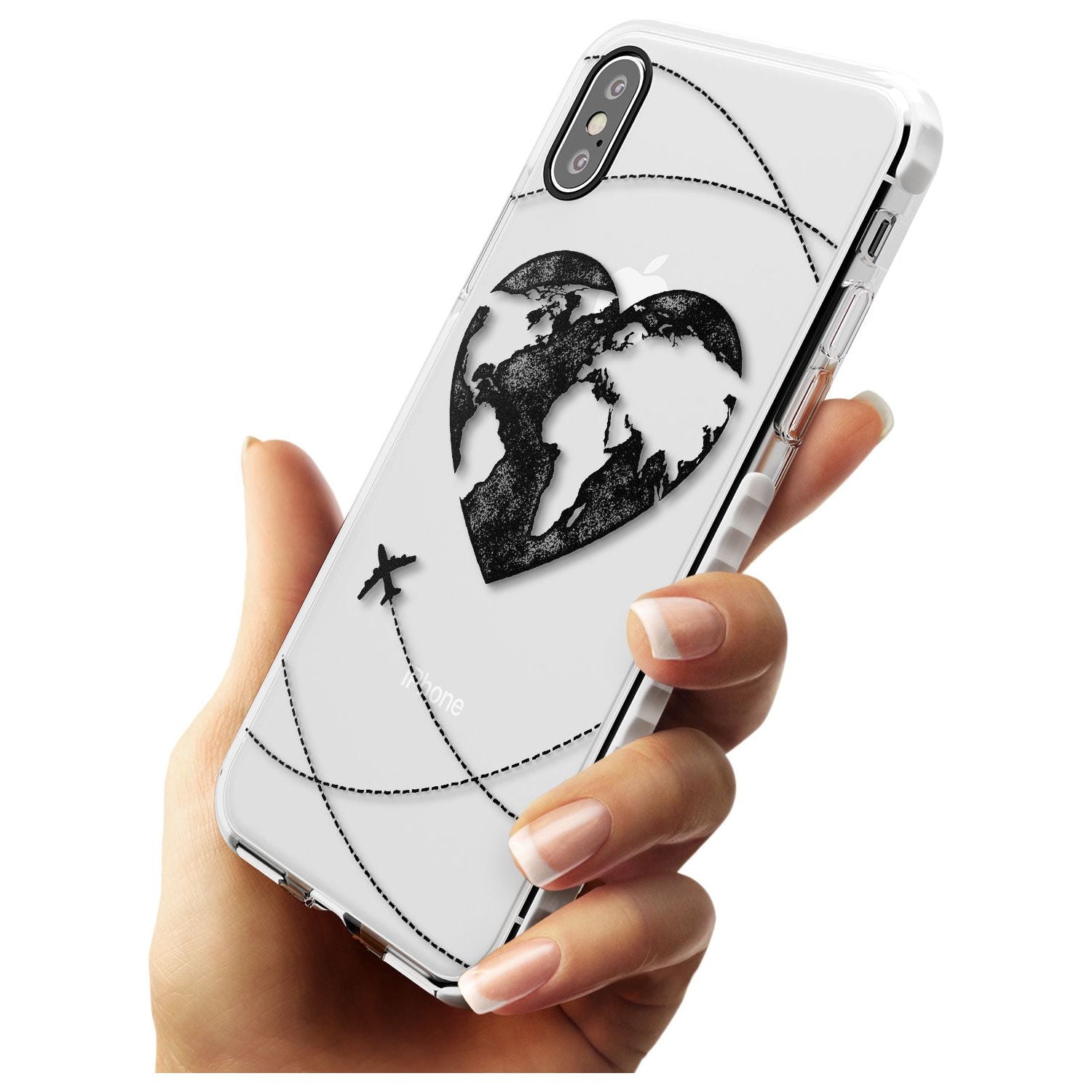 Globe Heart iPhone Case Phone Case - Case Warehouse