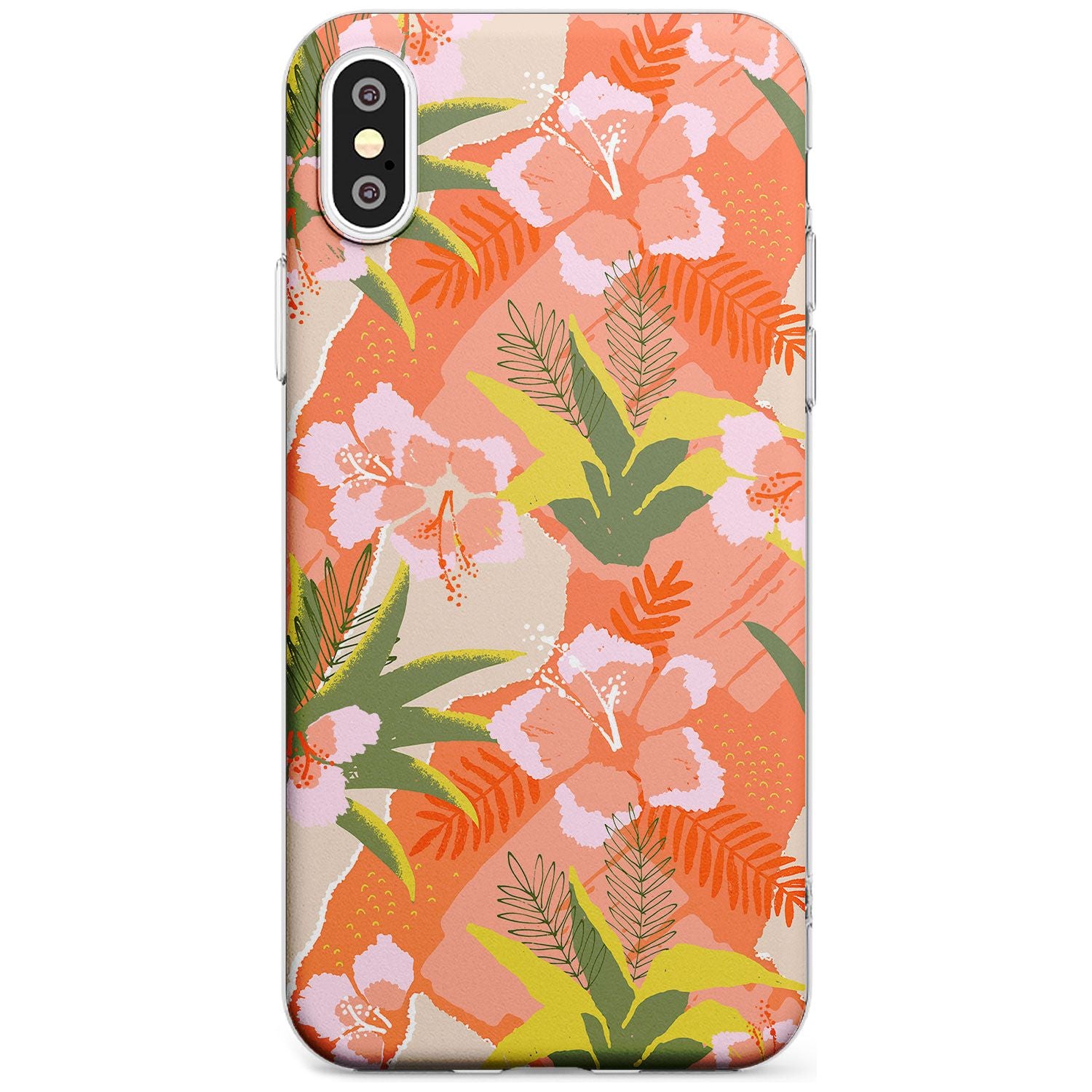 Hawaiian Flowers Abstract Pattern iPhone Case Slim Case Phone Case - Case Warehouse