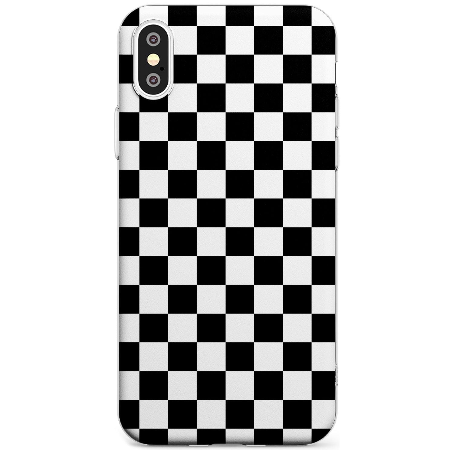 Black Checkered iPhone Case Slim Case Phone Case - Case Warehouse