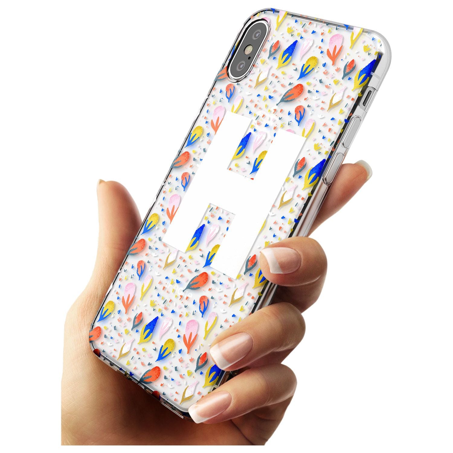 White Monogram Floral iPhone Case Custom Phone Case - Case Warehouse