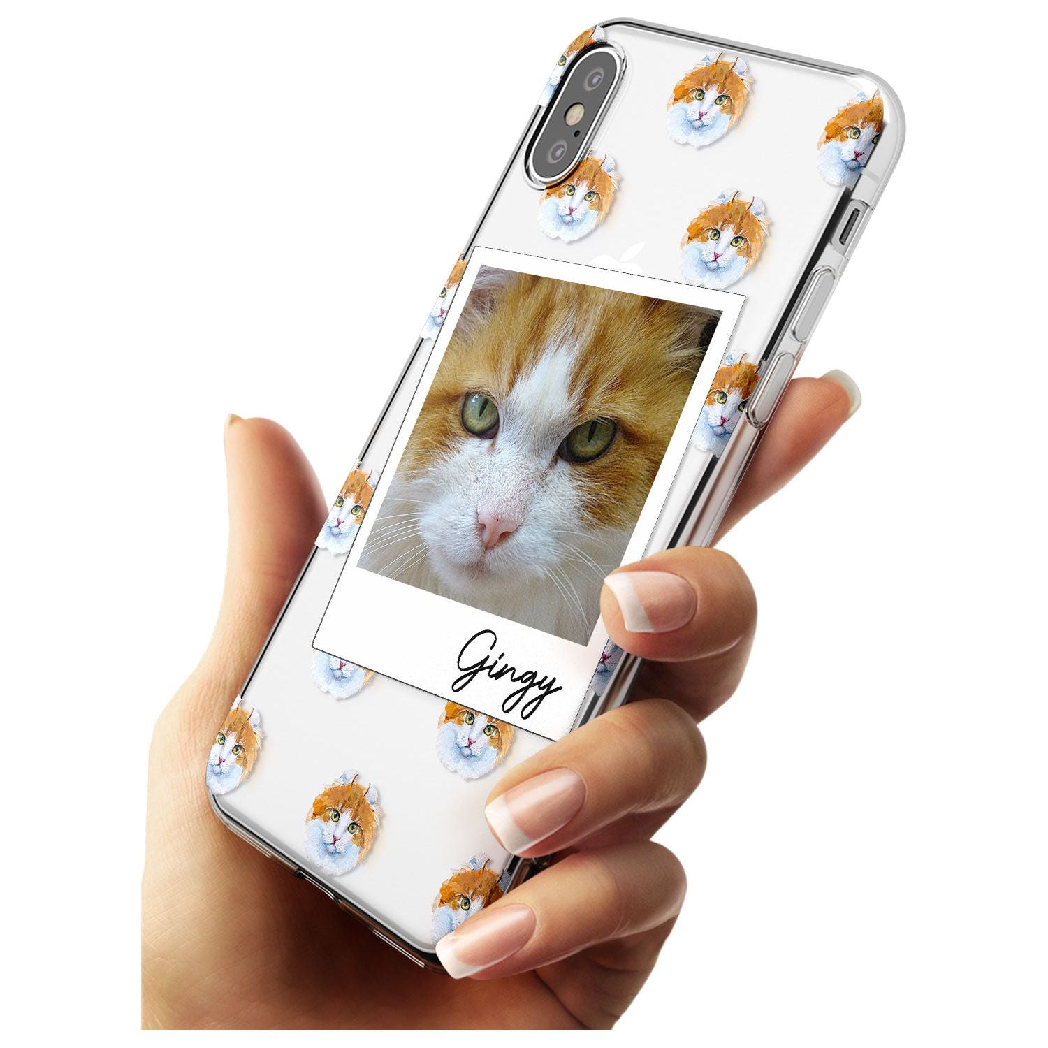 Personalised American Curl Photo Slim TPU Phone Blanc Space X XS Max XR