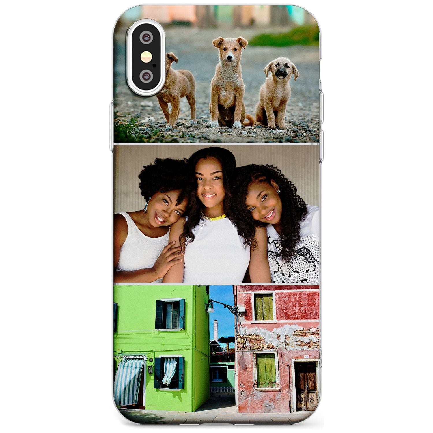3 Photo Grid Black Impact Phone Case for iPhone X XS Max XR