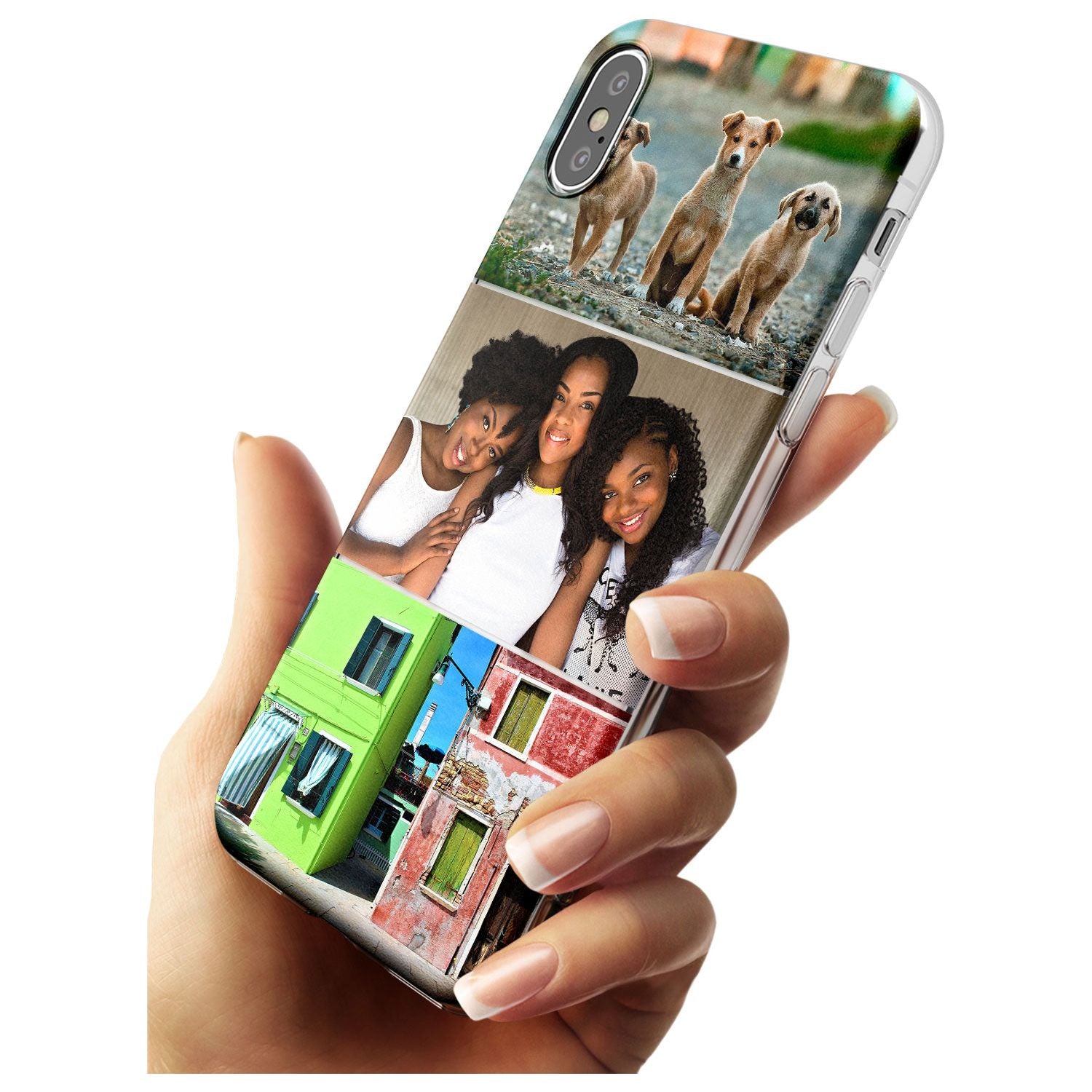 3 Photo Grid Black Impact Phone Case for iPhone X XS Max XR