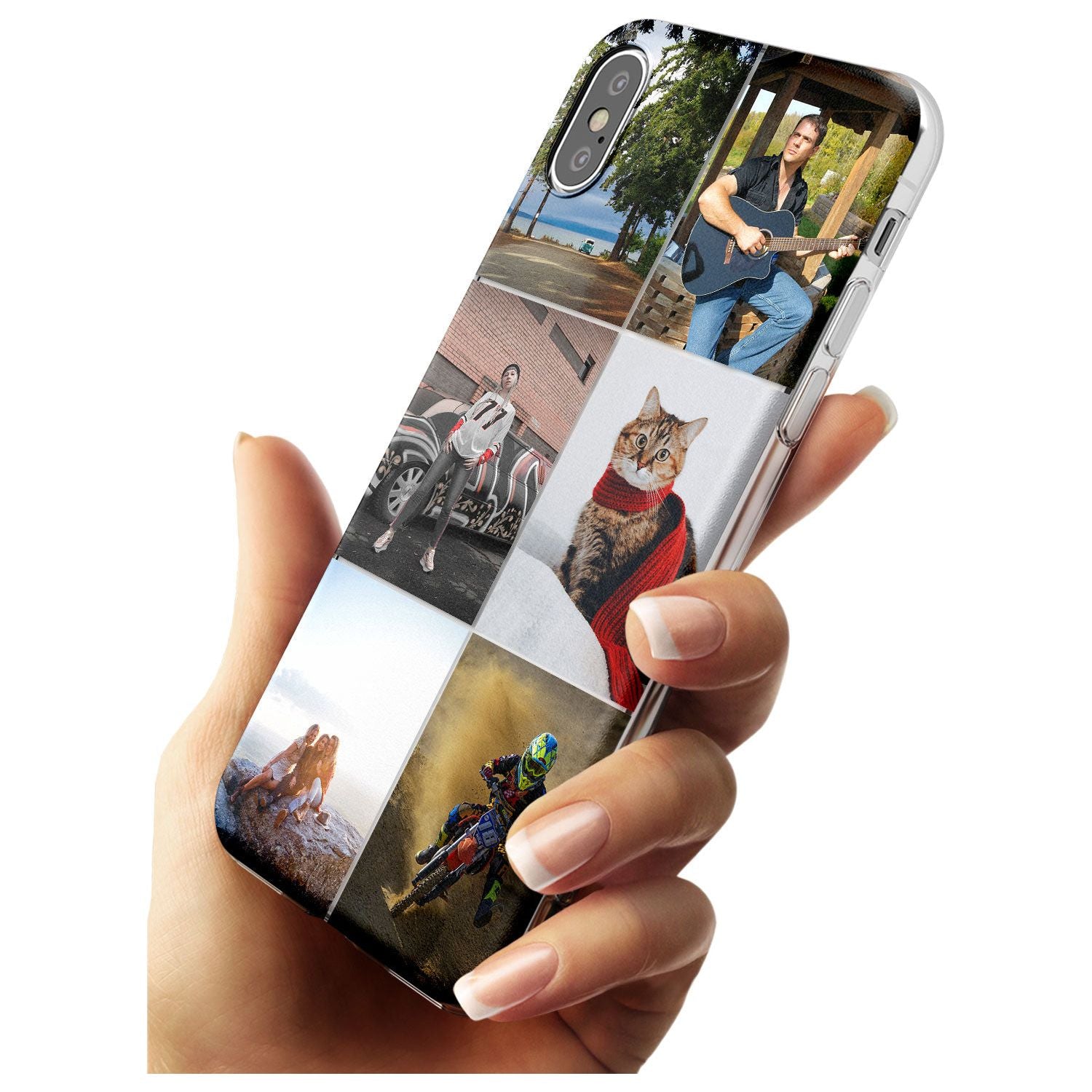 6 Photo Grid Black Impact Phone Case for iPhone X XS Max XR