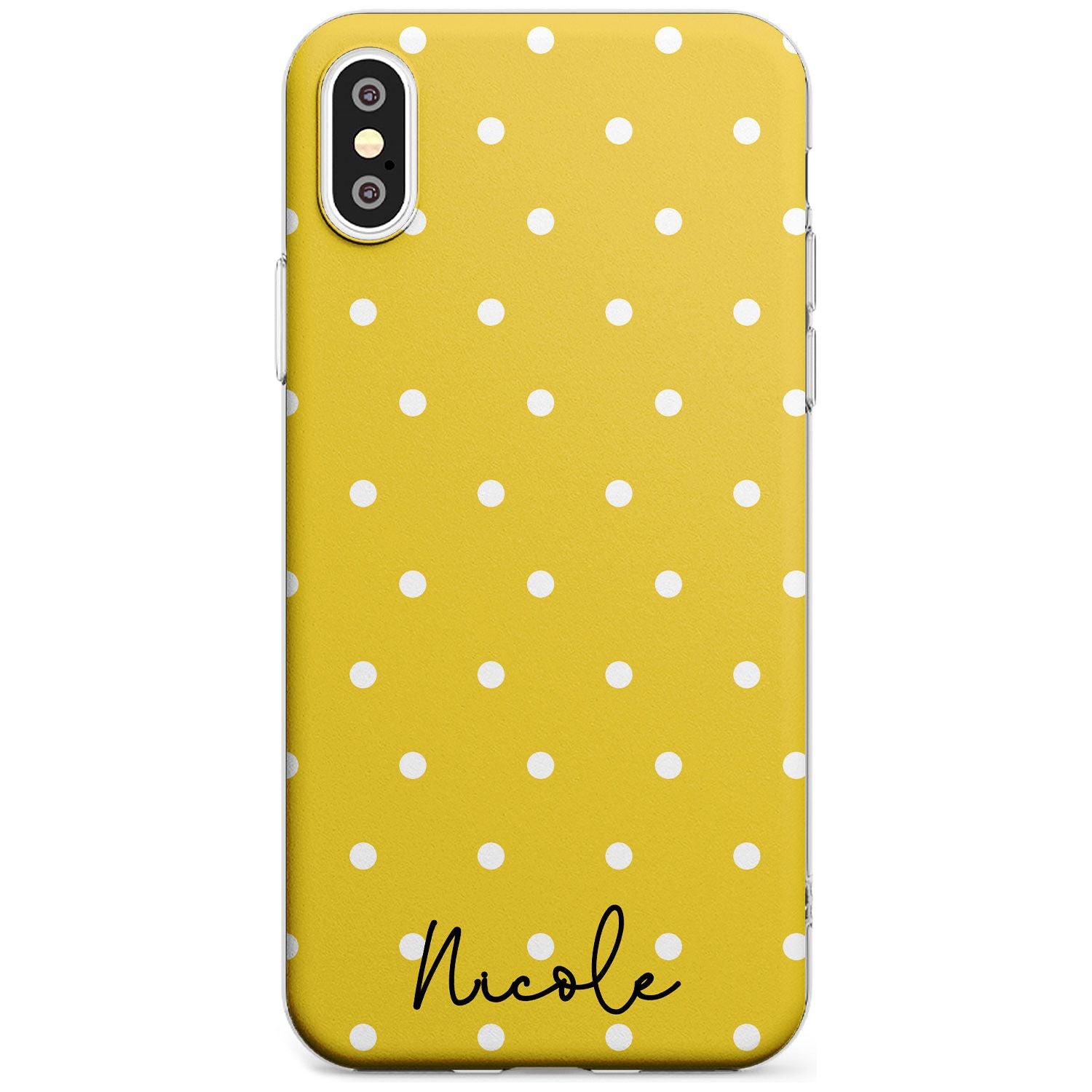 Custom Yellow Polka Dot iPhone Case Slim Case Custom Phone Case - Case Warehouse