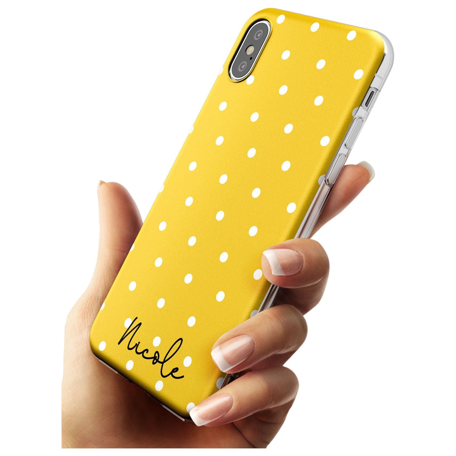 Custom Yellow Polka Dot iPhone Case Custom Phone Case - Case Warehouse