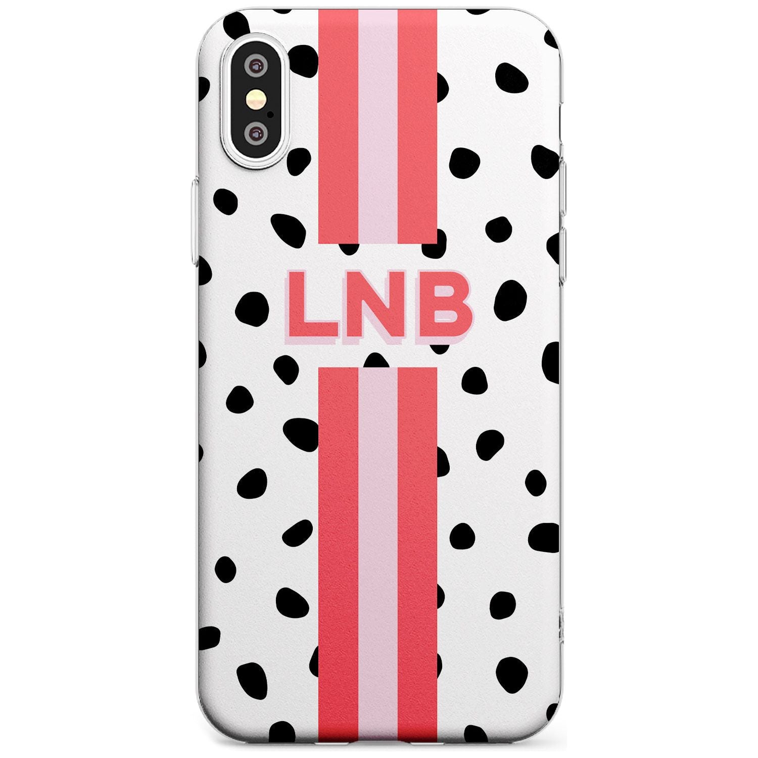 Custom Polka & Pink Stripe iPhone Case Slim Case Custom Phone Case - Case Warehouse
