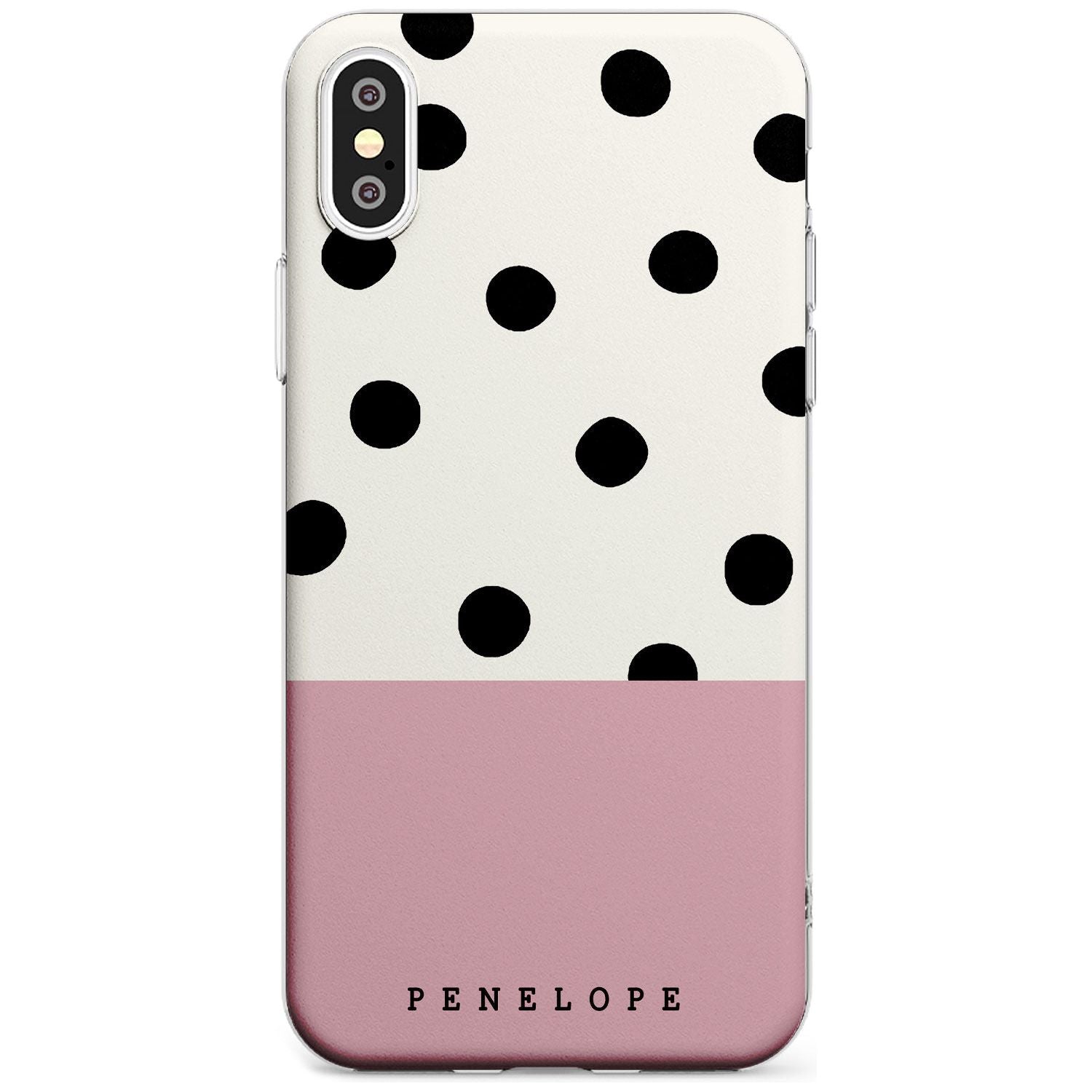 Pink Border Polka Dot iPhone Case Slim Case Custom Phone Case - Case Warehouse