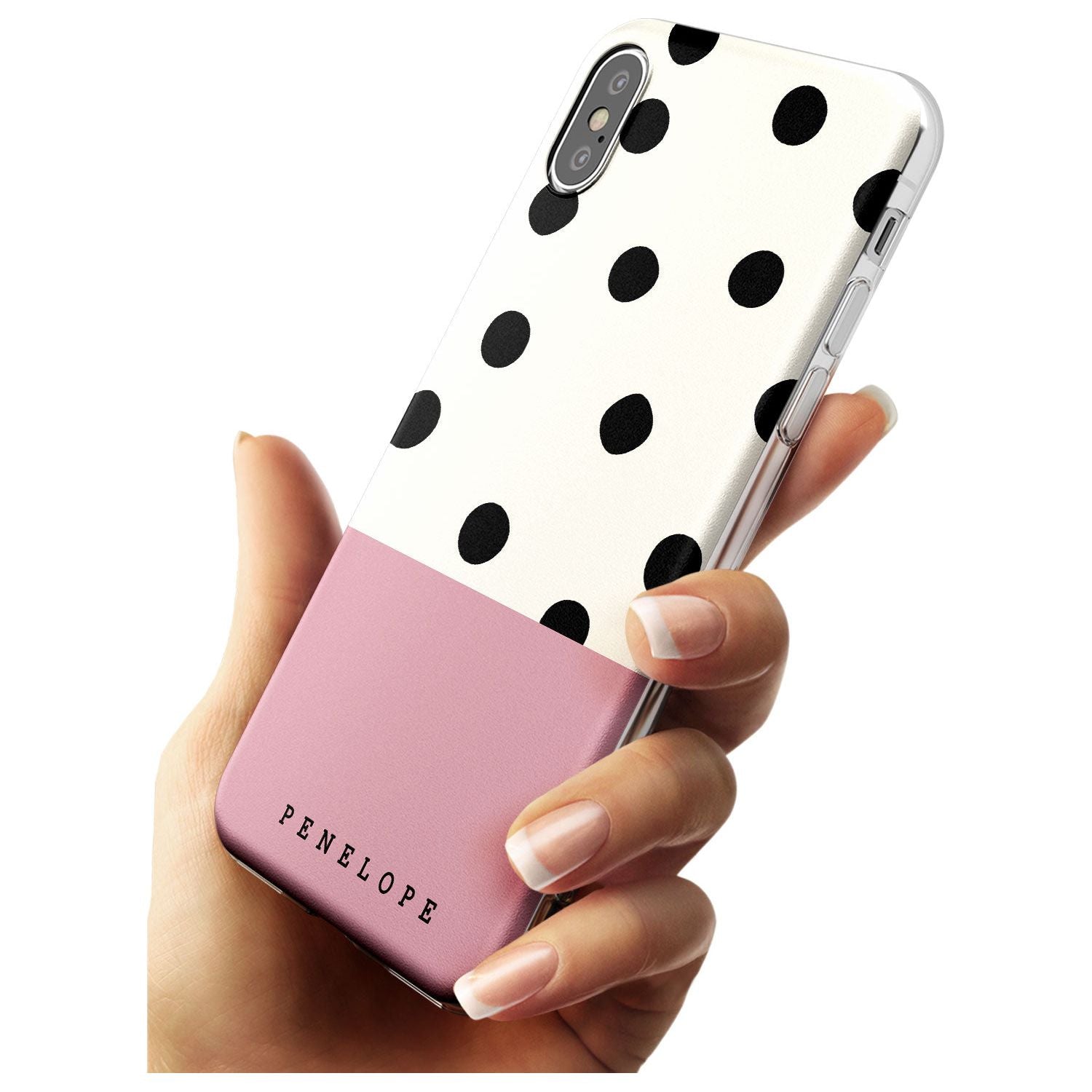 Pink Border Polka Dot iPhone Case Custom Phone Case - Case Warehouse