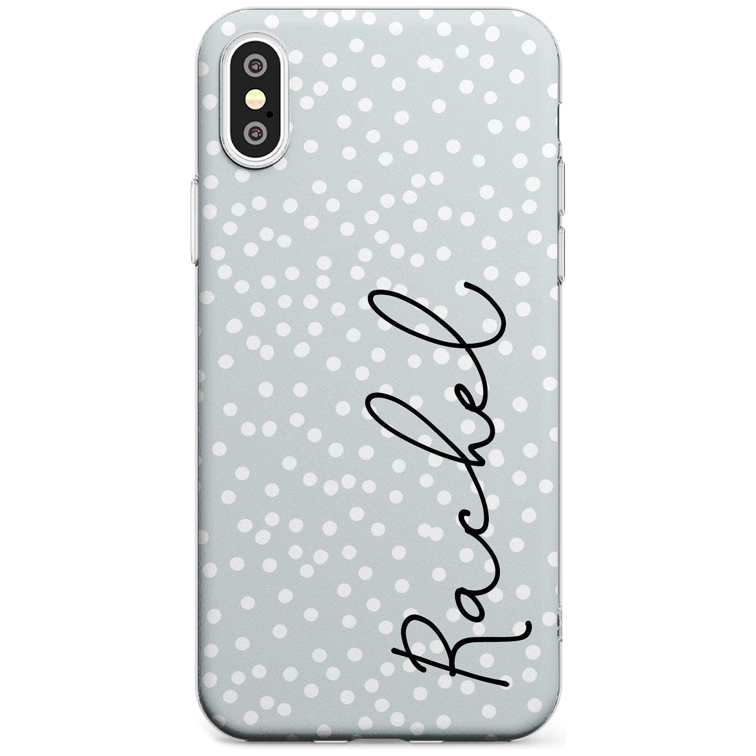 Vertical Cursive & Dots iPhone Case Slim Case Custom Phone Case - Case Warehouse